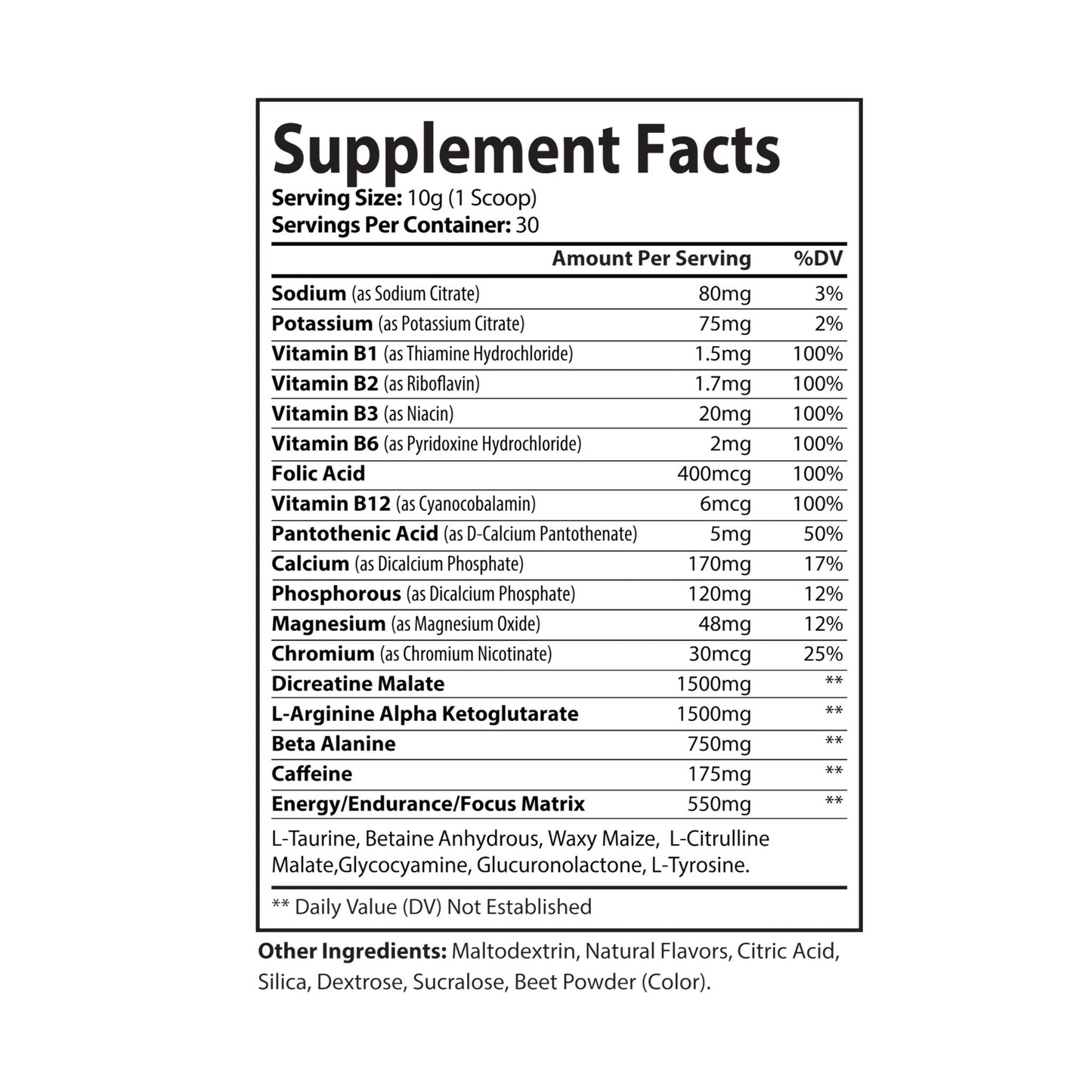 High-Performance Pre-Workout Powder – Watermelon Flavor (300g, 10.58oz) | Boost Energy, Focus & Endurance