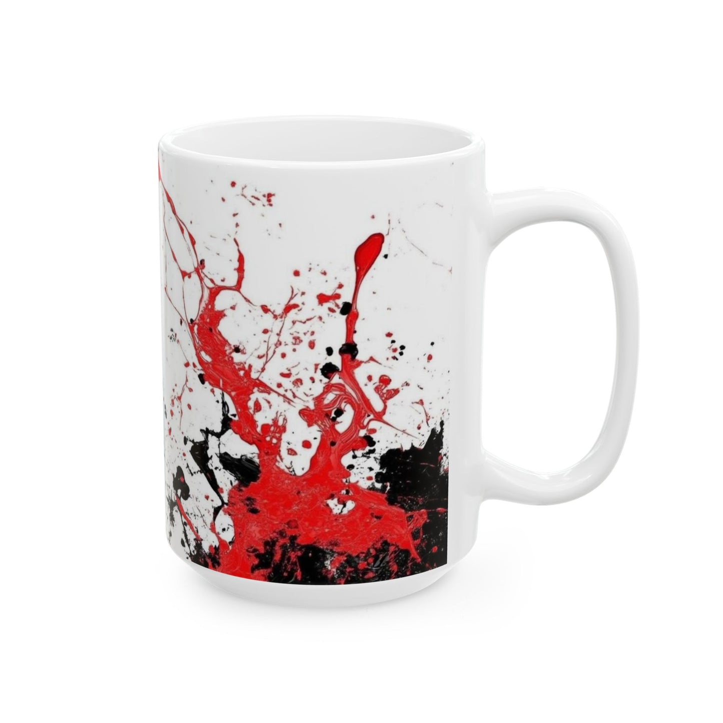 Artistic Splash Ceramic Mug, Custom Coffee Cup, Unique Gift for Art Lovers, Home Decor, Birthday Present, Valentine's Day