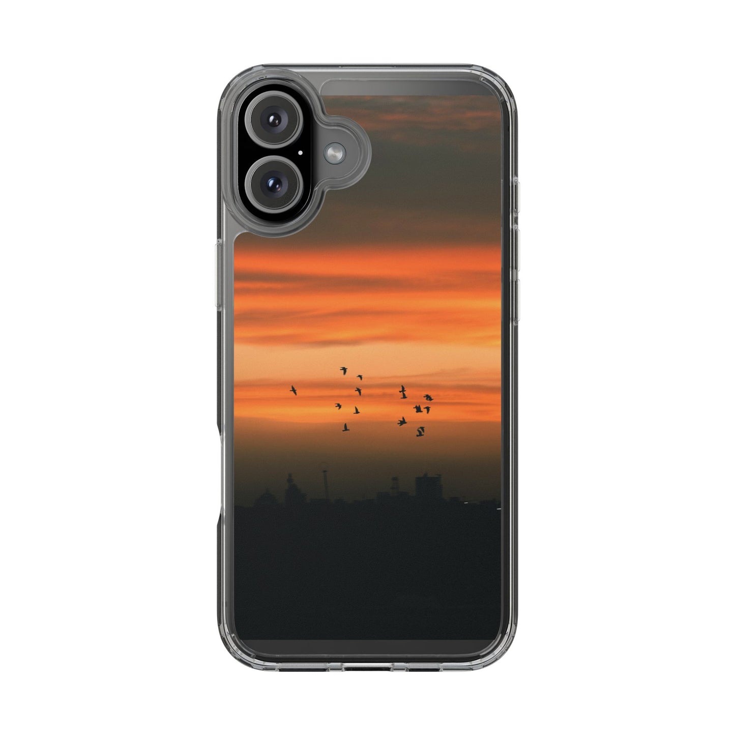 Aesthetic Phone Case – Beach Sunset with Birds