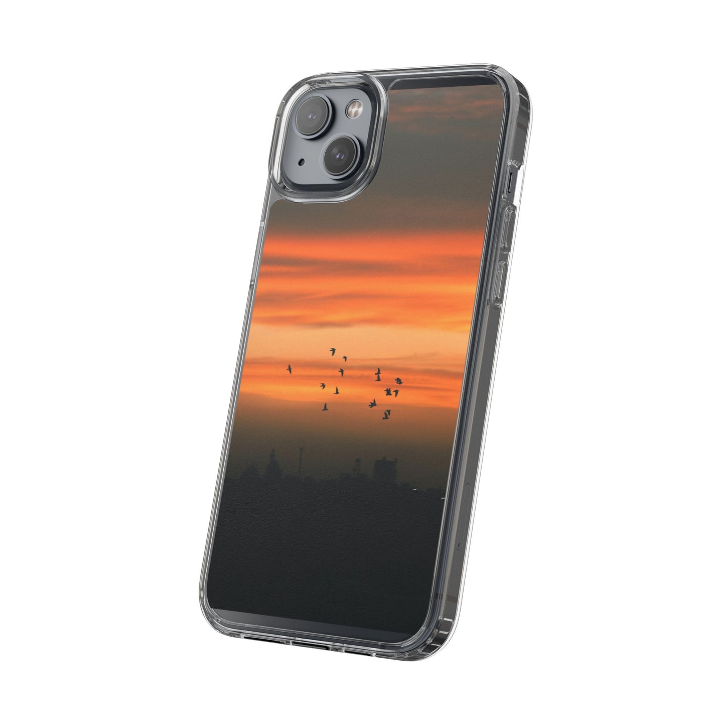 Aesthetic Phone Case – Beach Sunset with Birds