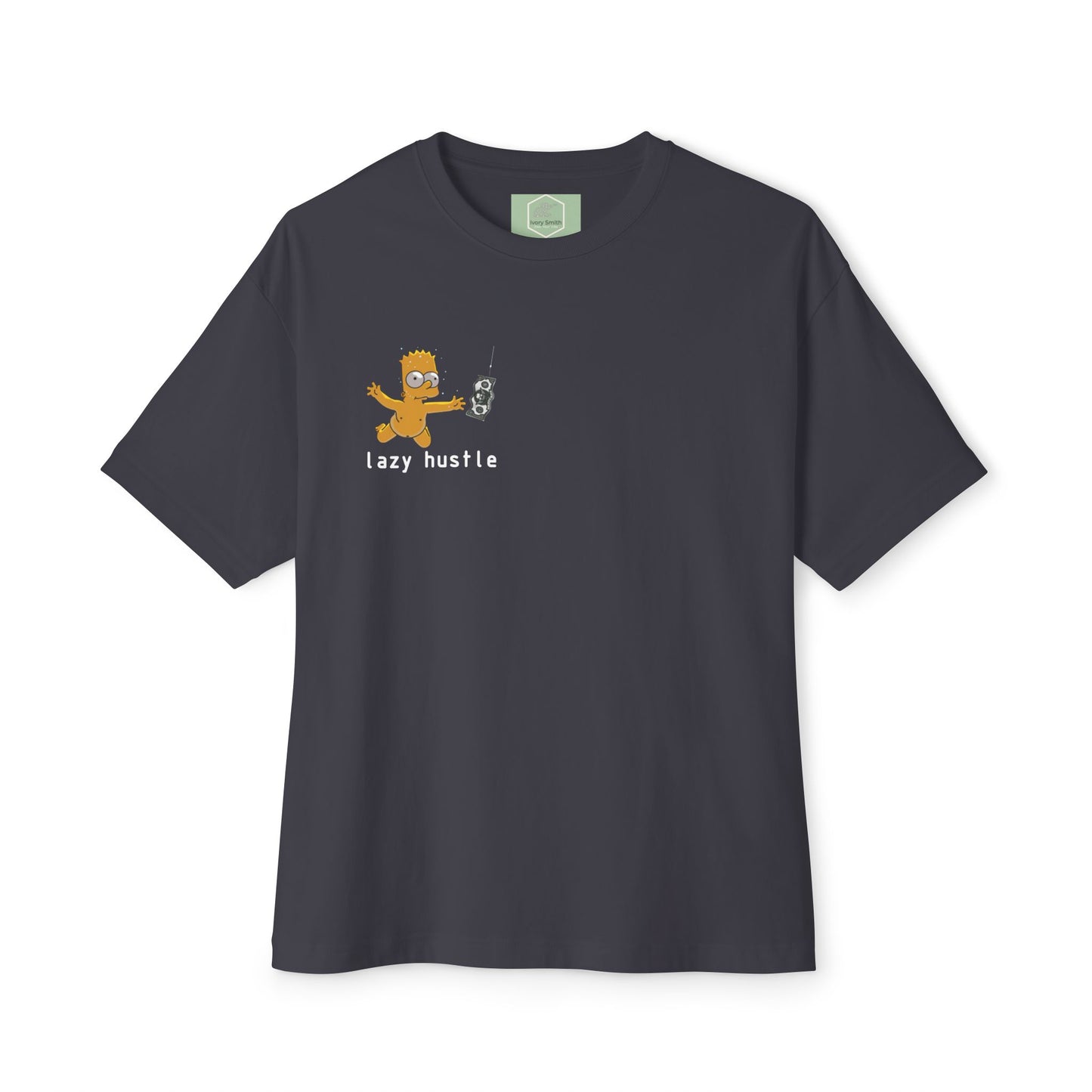 Lazy Hustle Unisex Oversized Boxy Tee - Chill Vibes, Perfect for Relaxing, Gift for Friends, Casual Wear, Stylish Comfort