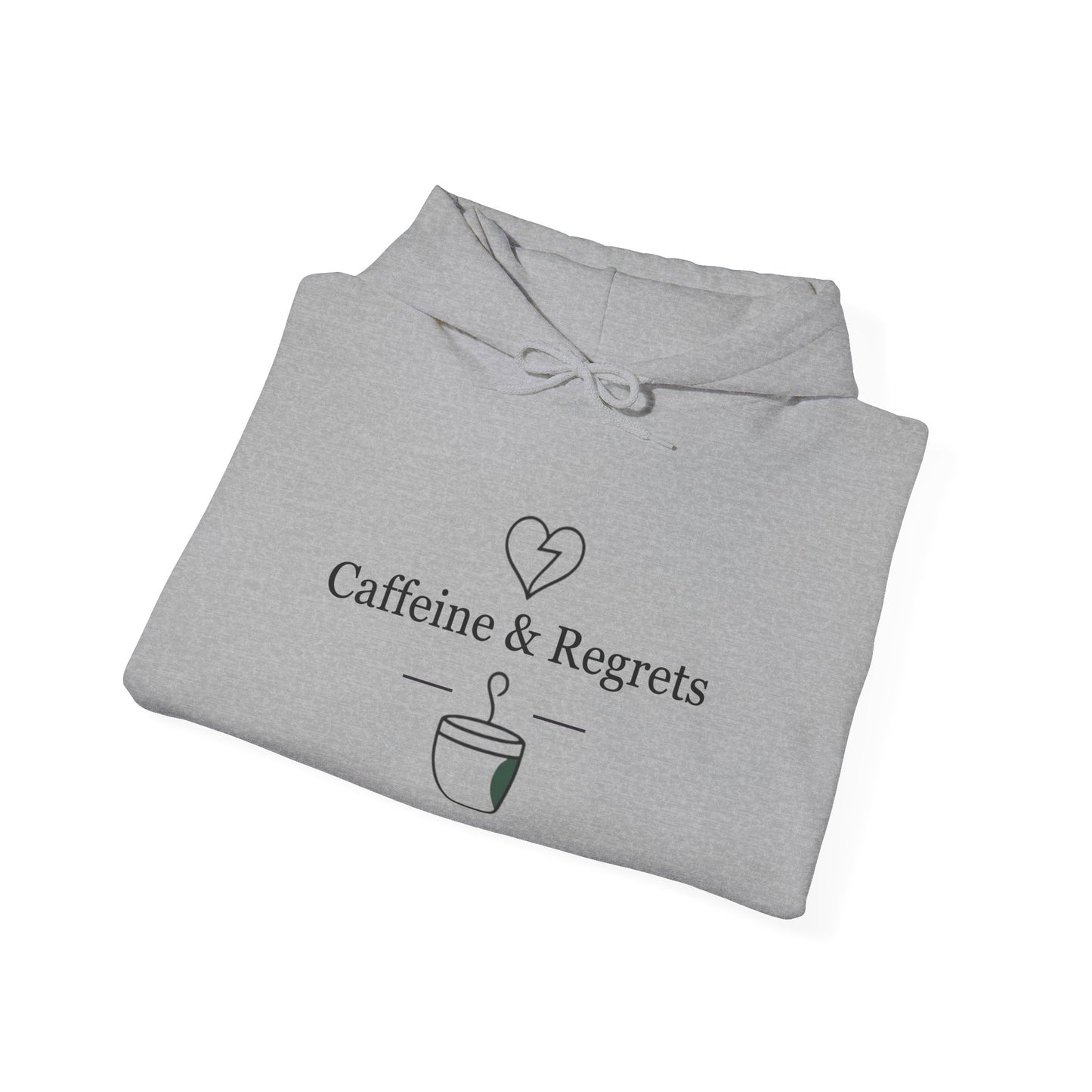 Caffeine & Regrets Hoodie, Unisex Sweatshirt for Coffee Lovers, Cozy Gift for Friends, Perfect for Fall and Winter