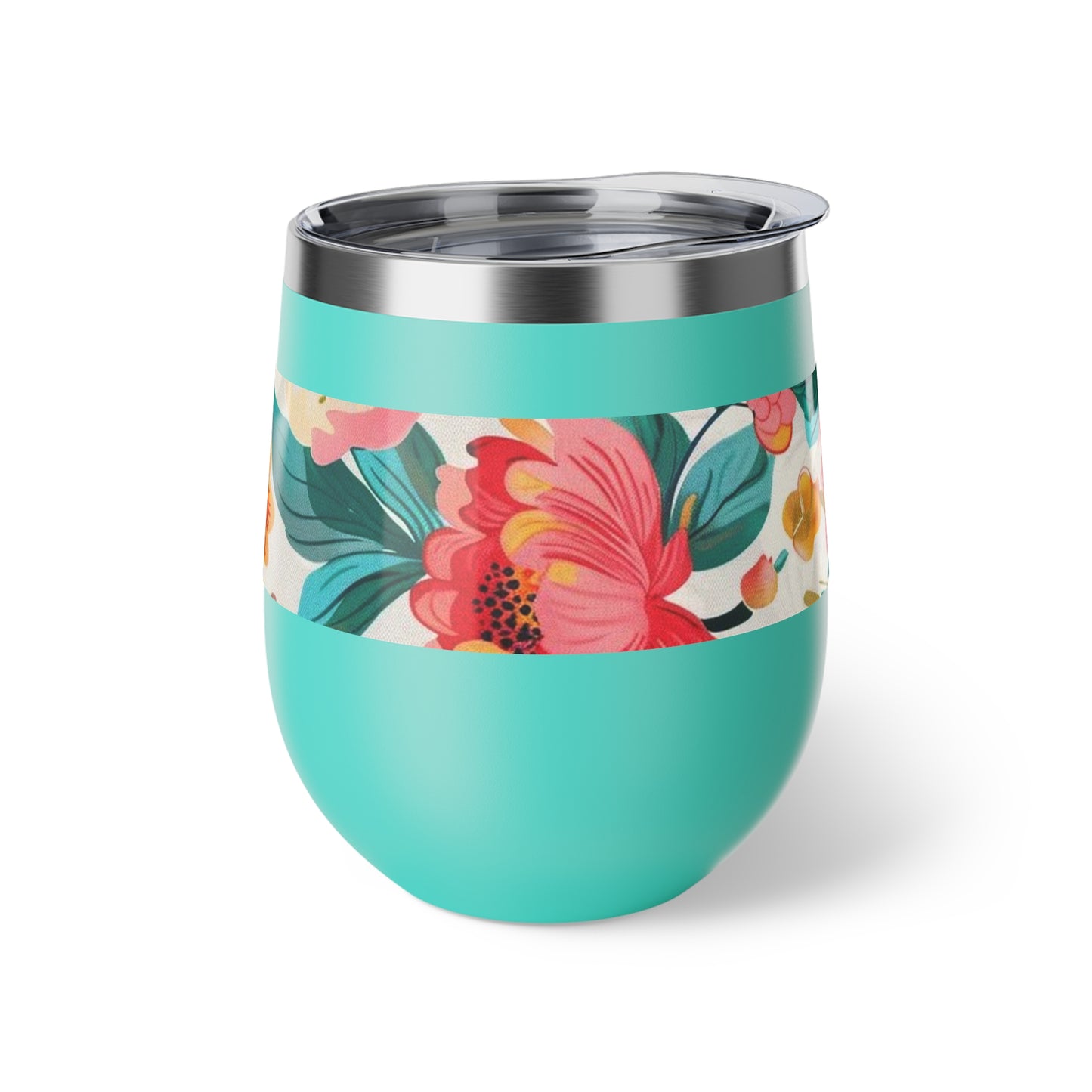 Floral Insulated Stainless Steel Tumbler | Hot & Cold Beverage Travel Cup | Stylish Eco Drinkware with Botanical Design
