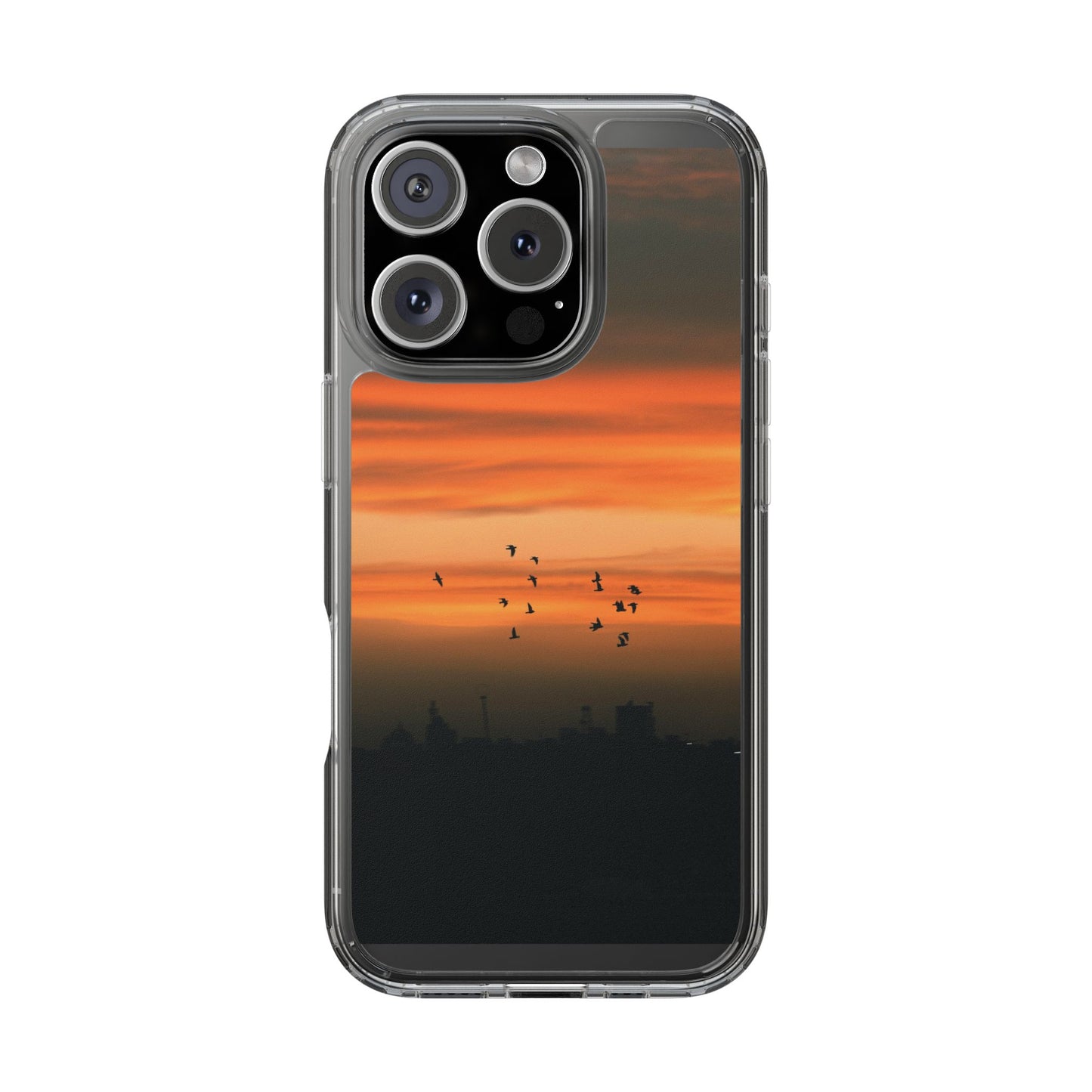 Aesthetic Phone Case – Beach Sunset with Birds