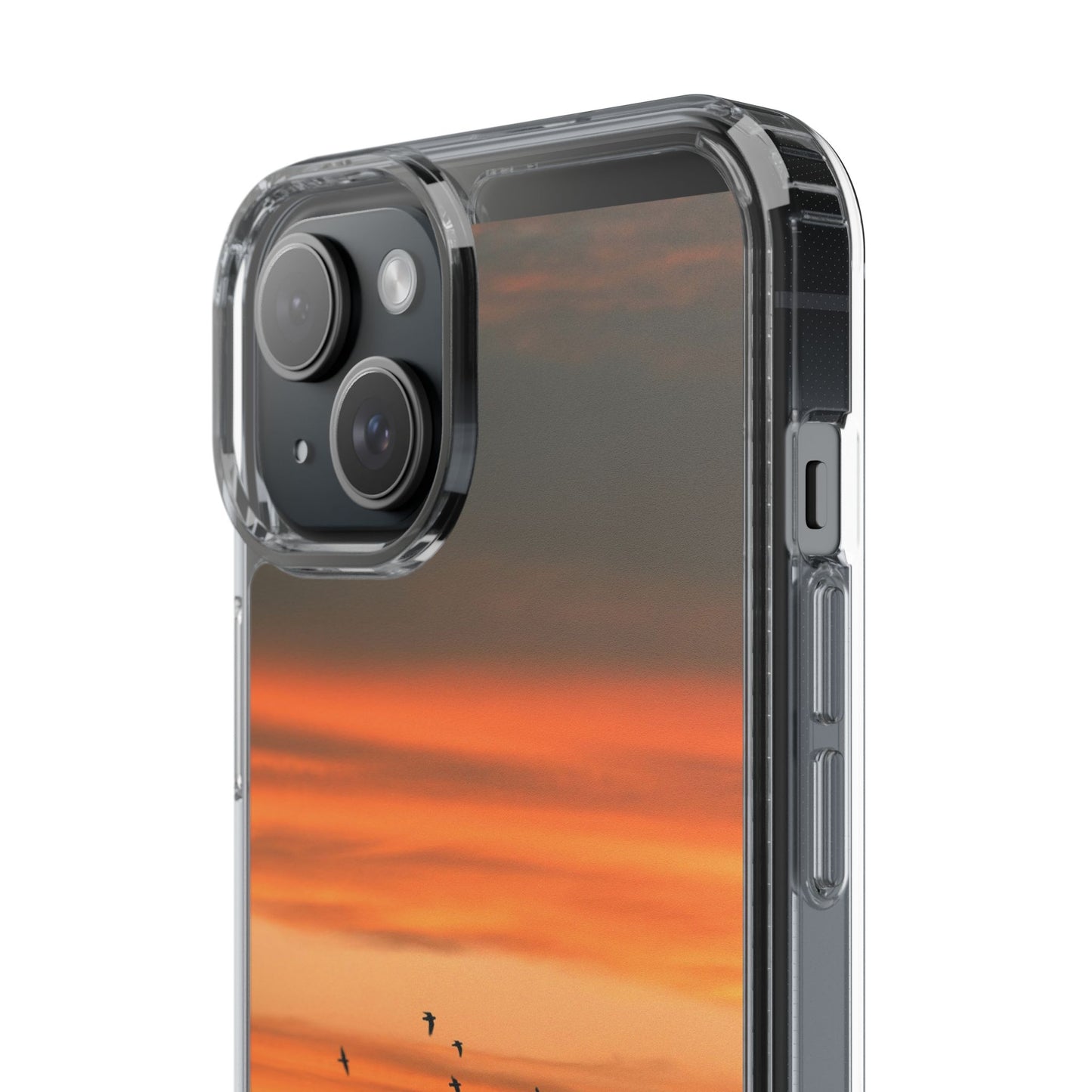 Aesthetic Phone Case – Beach Sunset with Birds