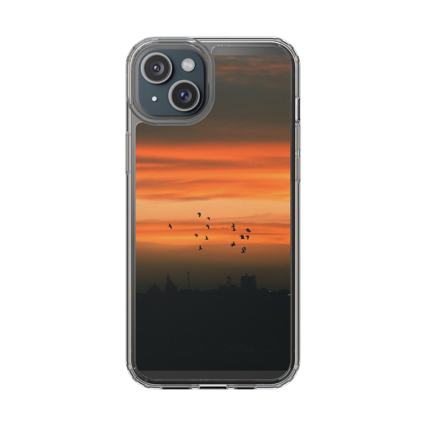 Aesthetic Phone Case – Beach Sunset with Birds