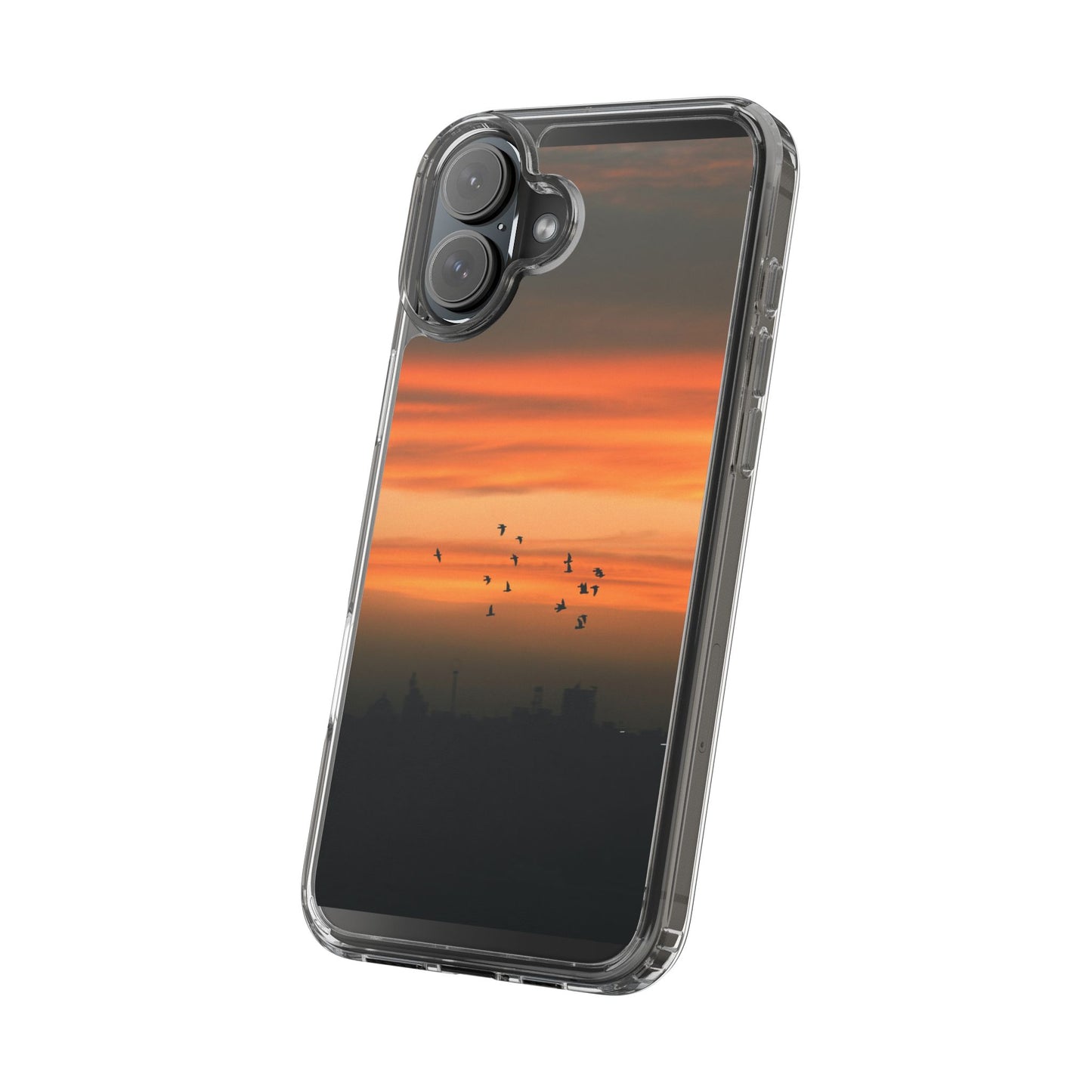 Aesthetic Phone Case – Beach Sunset with Birds