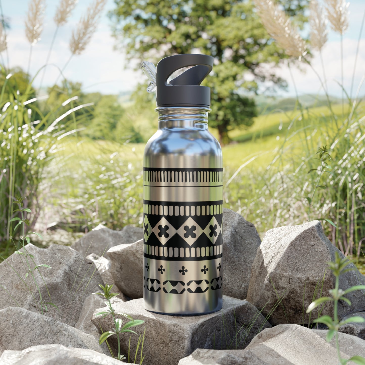 Stainless Steel Tumbler | Hot & Cold Beverage Travel Cup | Stylish Eco Drinkware with Botanical Design