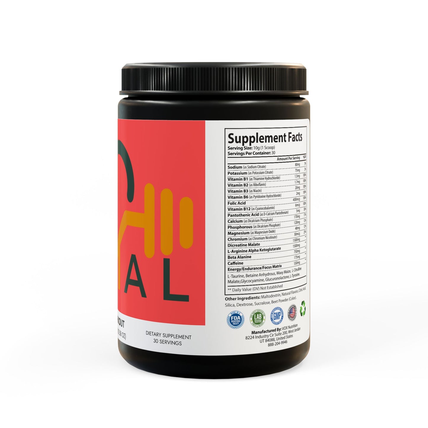 High-Performance Pre-Workout Powder – Watermelon Flavor (300g, 10.58oz) | Boost Energy, Focus & Endurance