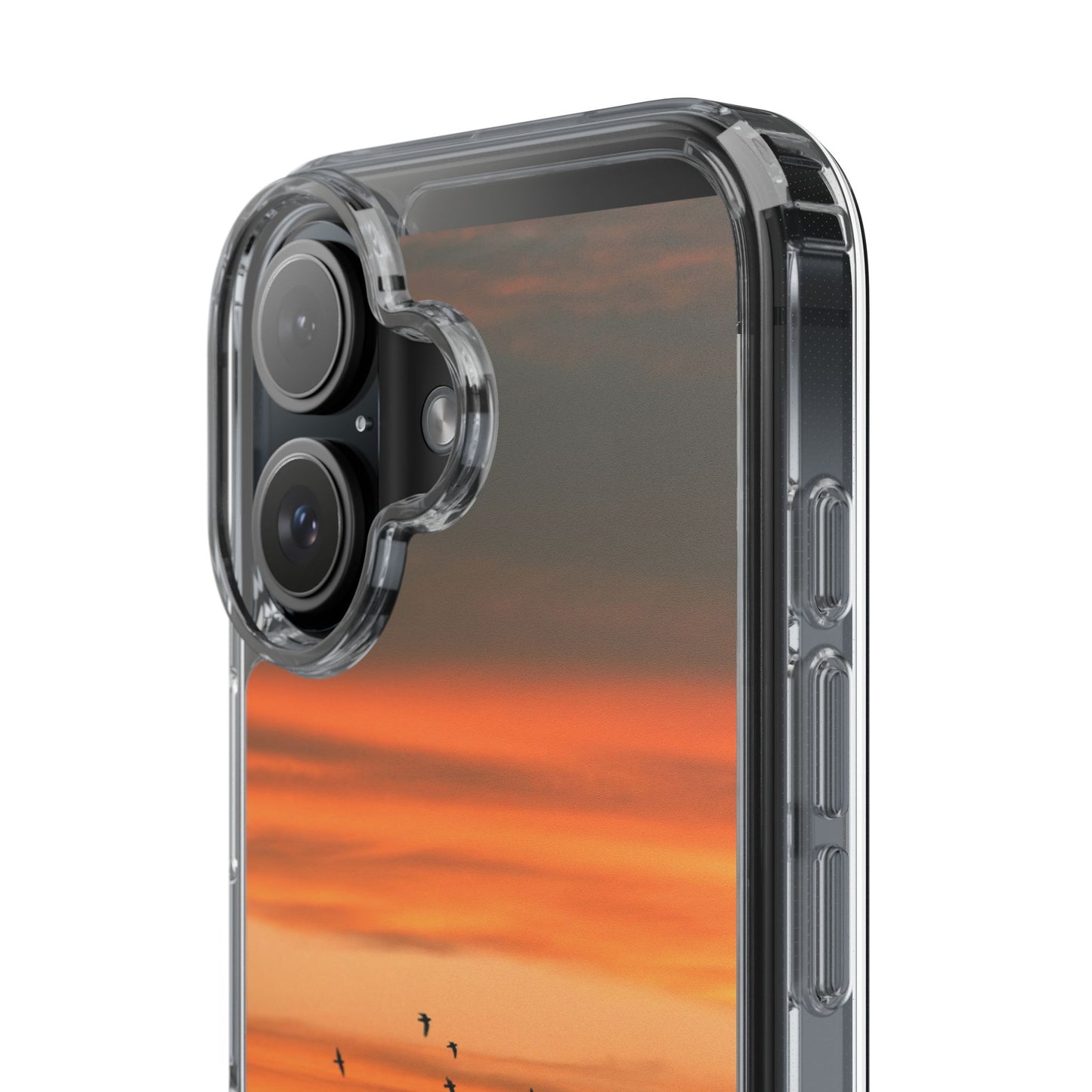 Aesthetic Phone Case – Beach Sunset with Birds