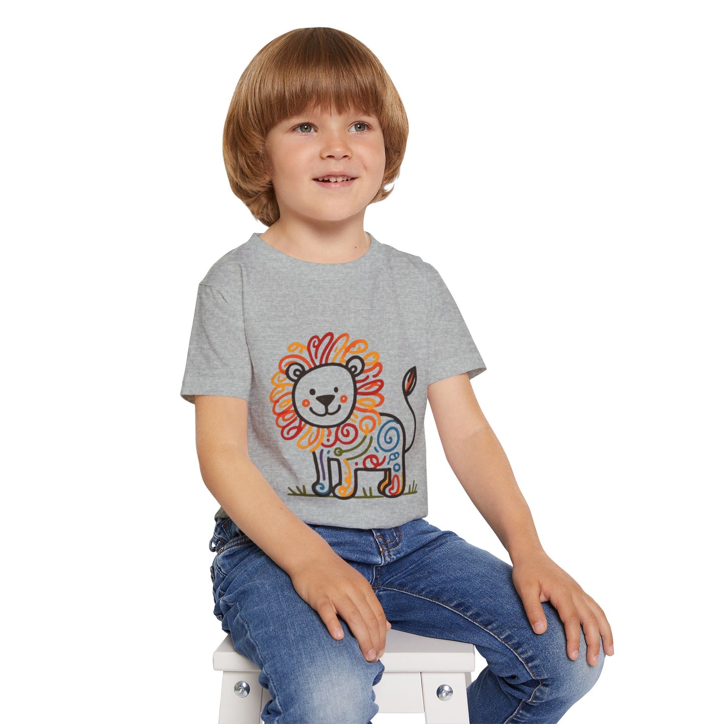 Adorable Lion Toddler T-Shirt, Cute Kids Tee, Baby Shower Gift, Birthday Present, Kids Apparel, Animal Lover Clothing