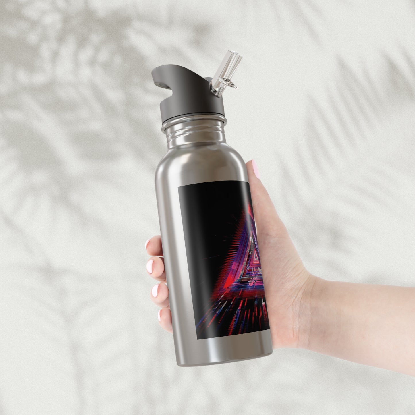 Stylish Stainless Steel Water Bottle | 20oz with Straw, Eco-Friendly, Sports Water Bottle, Travel Hydration, Gift for Fitness Lovers