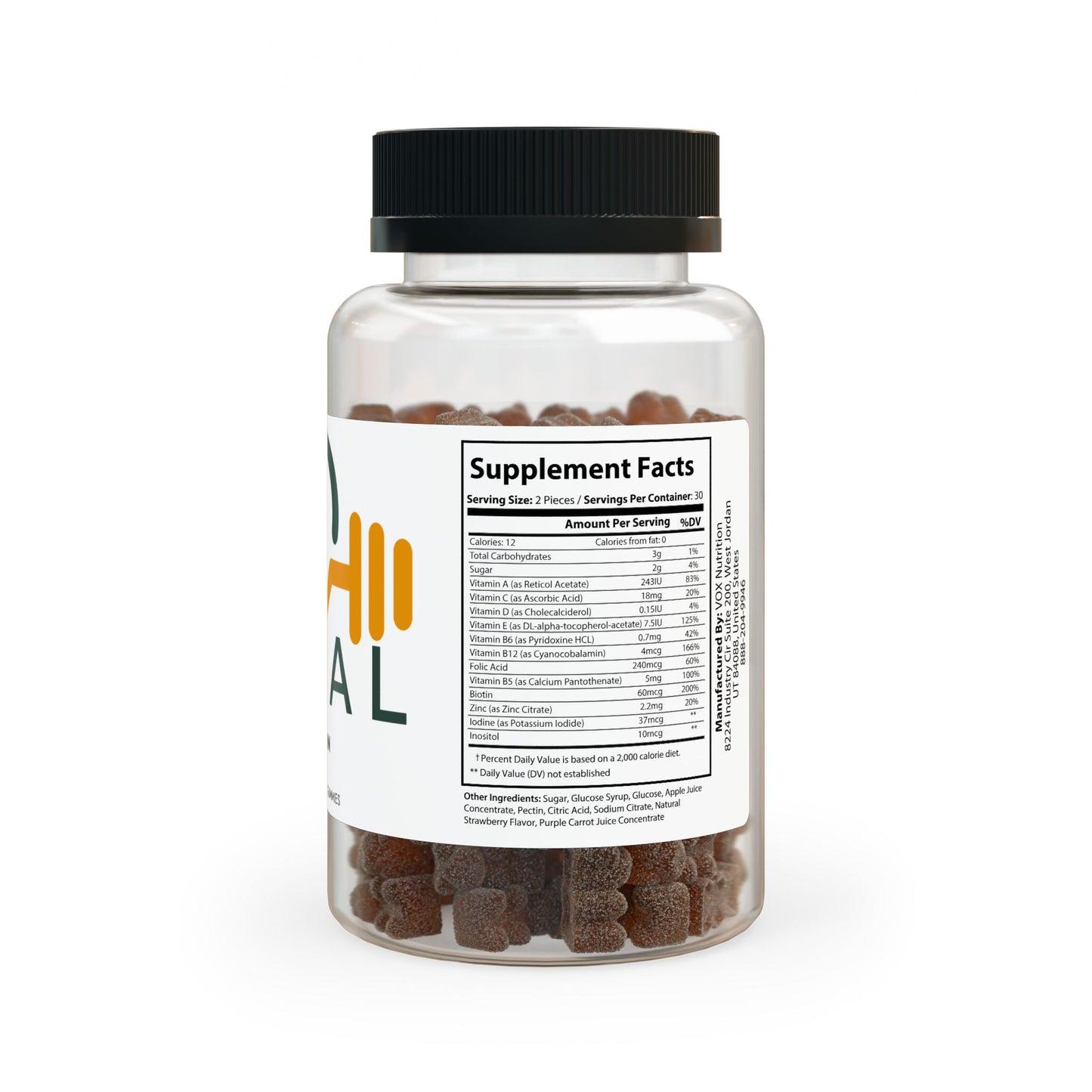Adult Multivitamin Gummies 60 Count | Daily Nutrient Support with Essential Vitamins