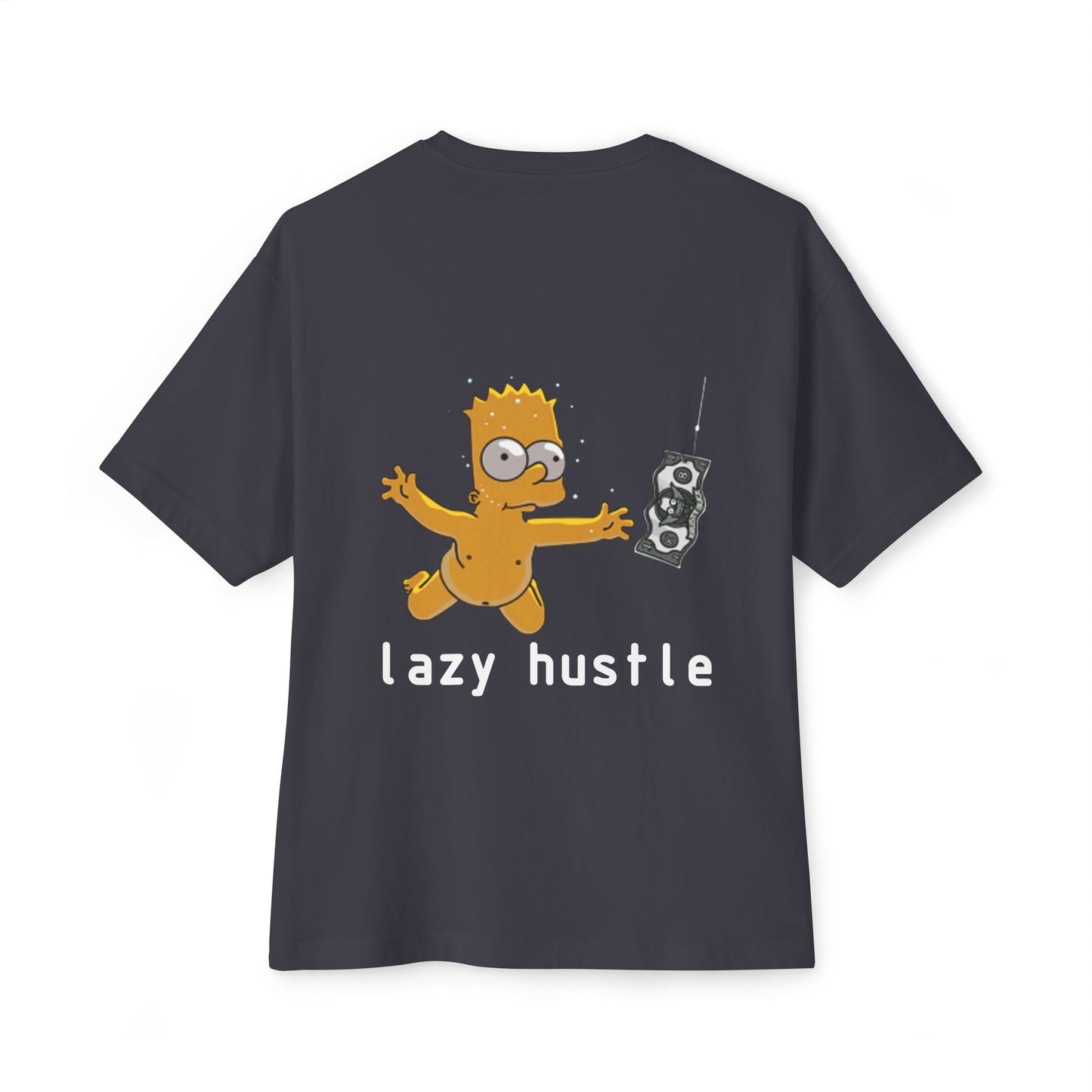 Lazy Hustle Unisex Oversized Boxy Tee - Chill Vibes, Perfect for Relaxing, Gift for Friends, Casual Wear, Stylish Comfort