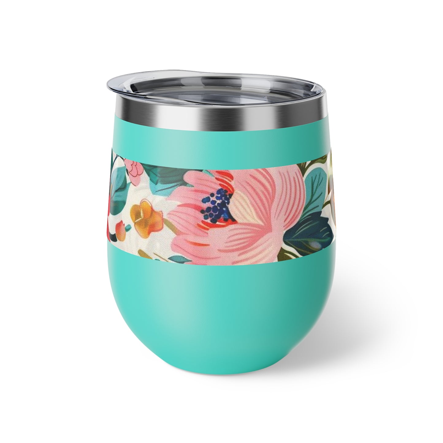 Floral Insulated Stainless Steel Tumbler | Hot & Cold Beverage Travel Cup | Stylish Eco Drinkware with Botanical Design