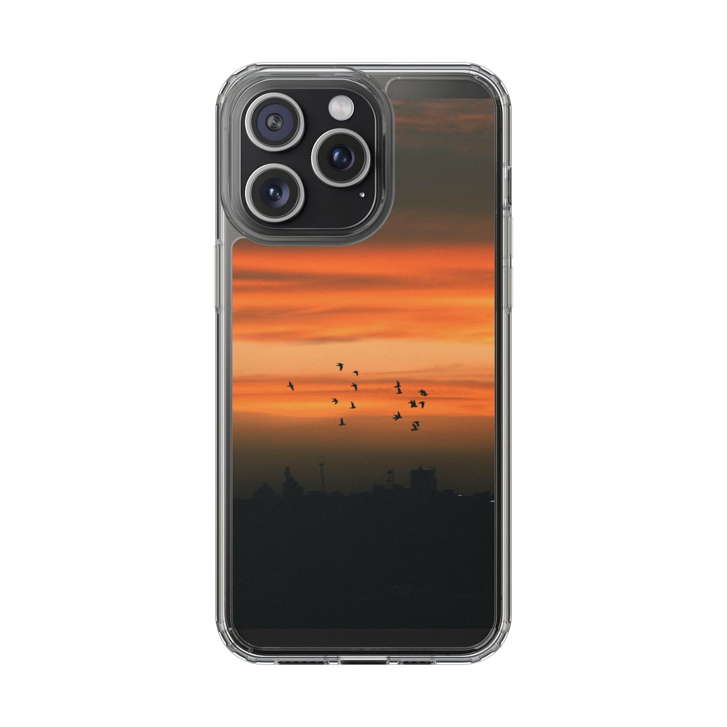 Aesthetic Phone Case – Beach Sunset with Birds