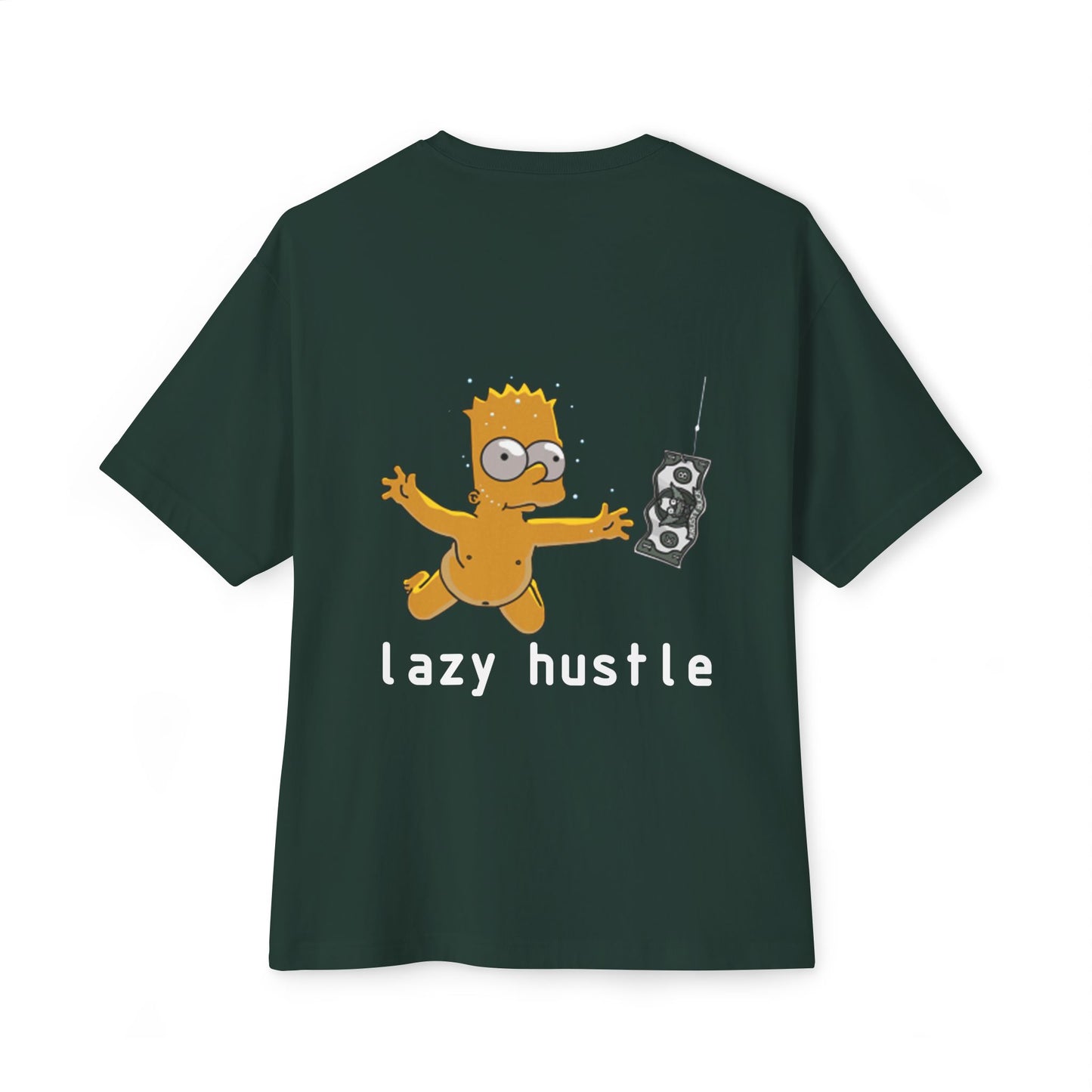 Lazy Hustle Unisex Oversized Boxy Tee - Chill Vibes, Perfect for Relaxing, Gift for Friends, Casual Wear, Stylish Comfort