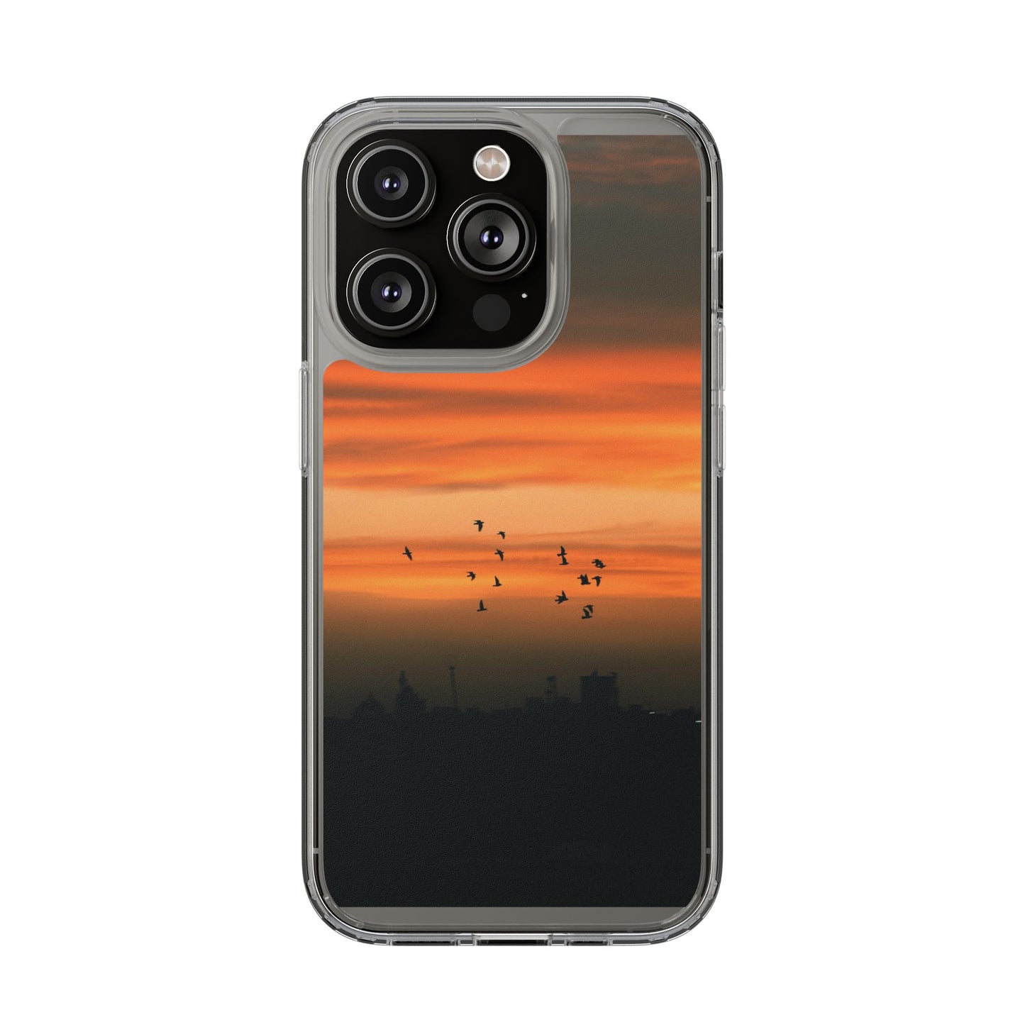 Aesthetic Phone Case – Beach Sunset with Birds