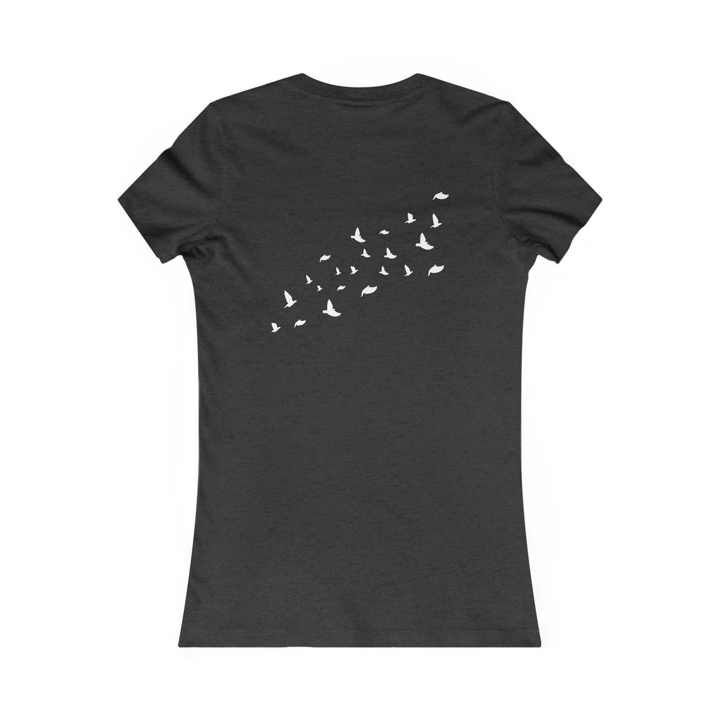Women's Black Tee with Bird Design, Nature Lover Gift, Casual Wear, Everyday Style, Spring Outfit