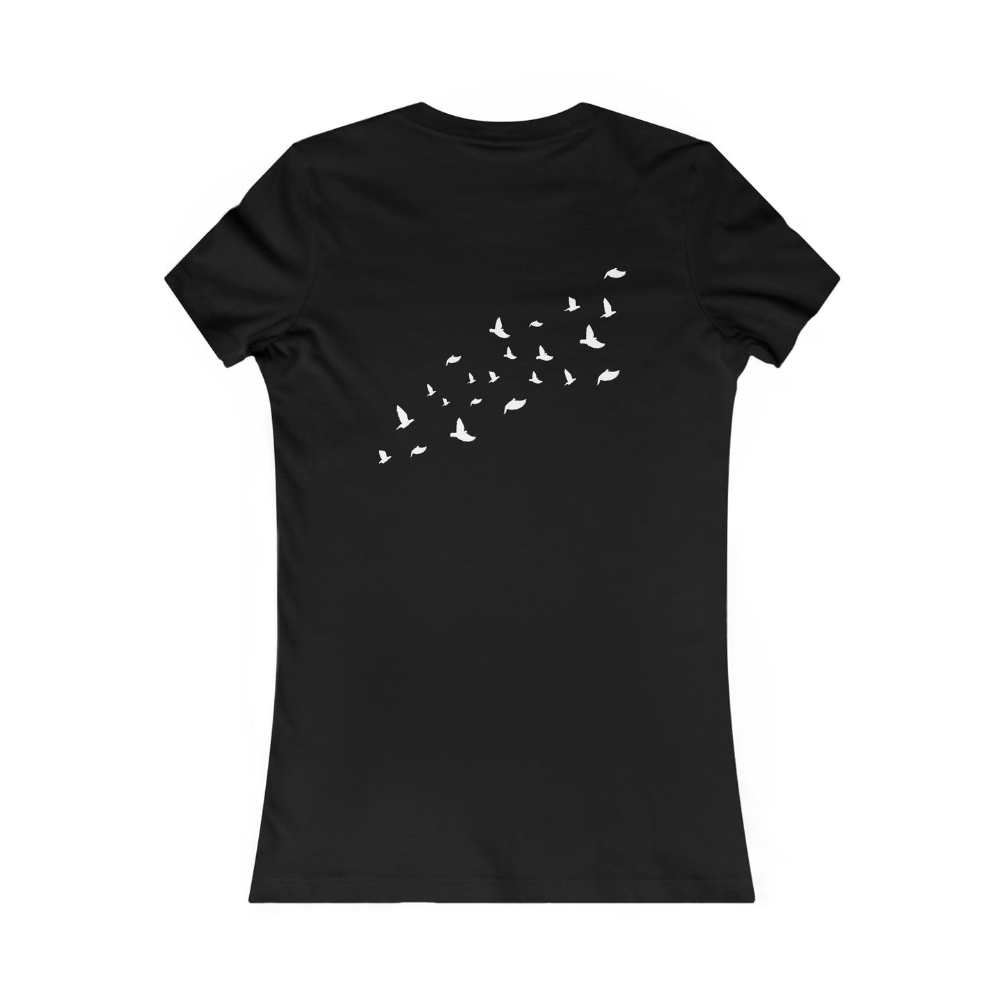 Women's Black Tee with Bird Design, Nature Lover Gift, Casual Wear, Everyday Style, Spring Outfit