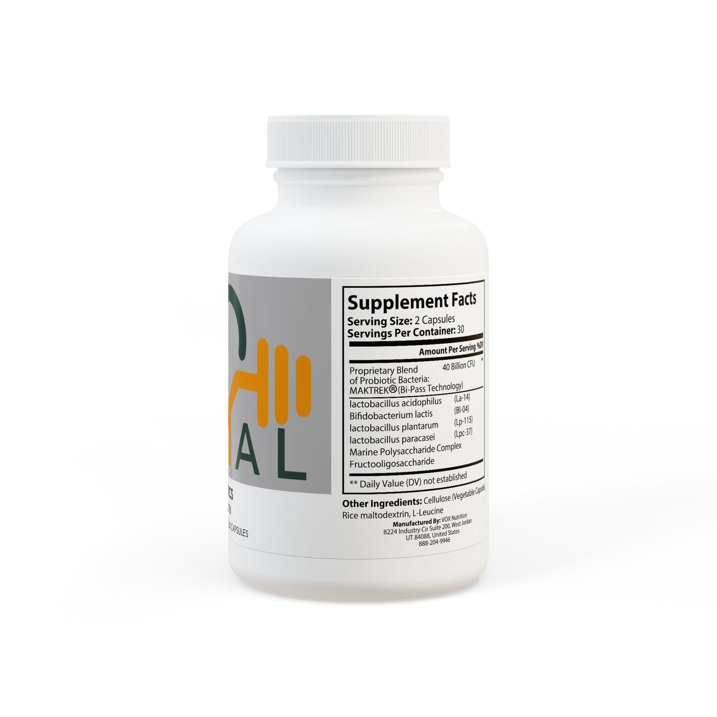 Probiotics Supplement – 60 Capsules for Gut Health & Digestive Balance