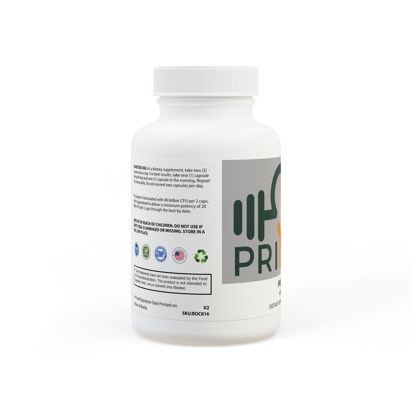 Probiotics Supplement – 60 Capsules for Gut Health & Digestive Balance