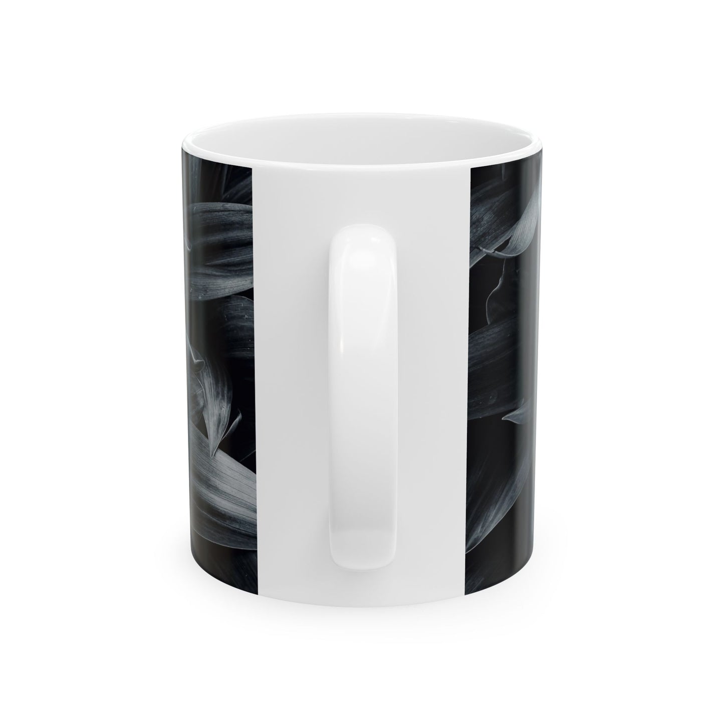 Elegant Black Floral Ceramic Mug | Stylish Coffee Cup Perfect for Home, Office, Gifts, Birthdays - Stylish Ceramic Mug, Unique Coffee Cup, Perfect Gift Idea, Office Essential, Home Decor, Birthday Present