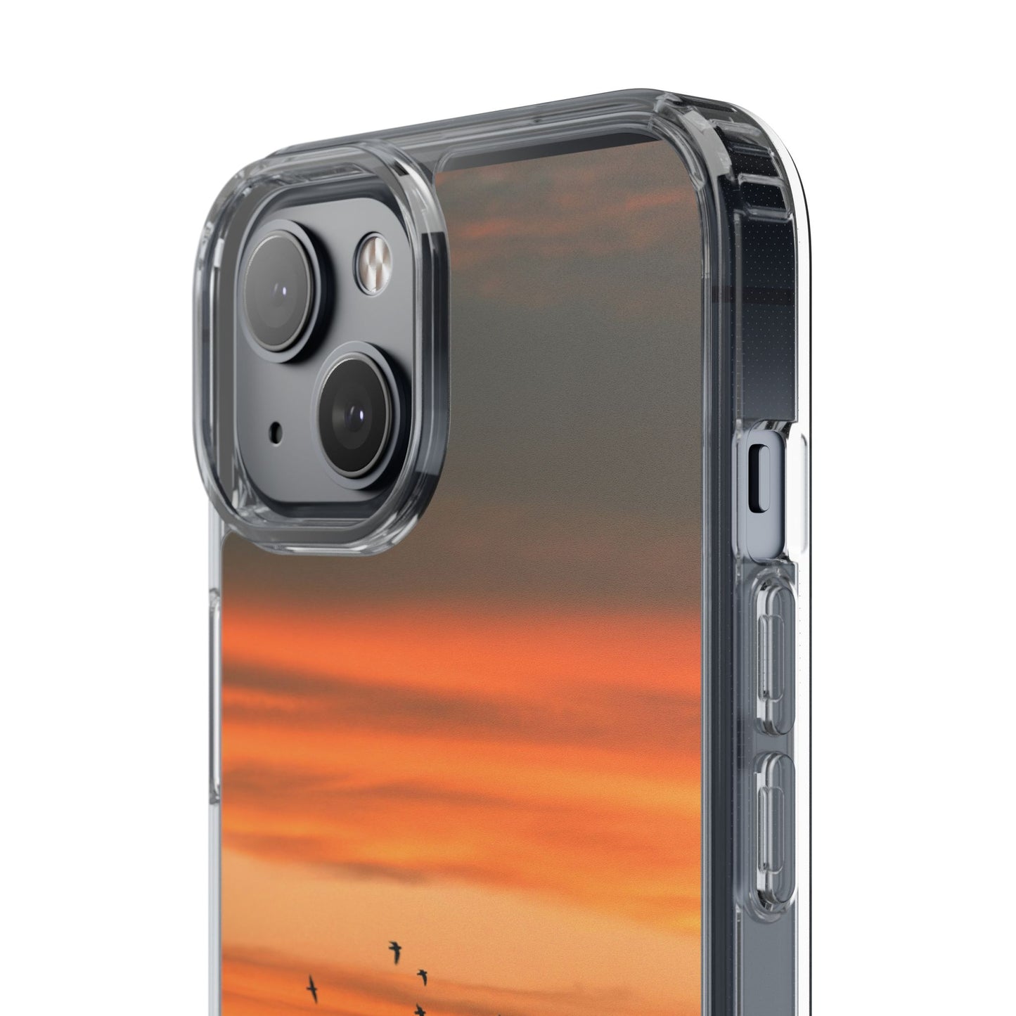 Aesthetic Phone Case – Beach Sunset with Birds