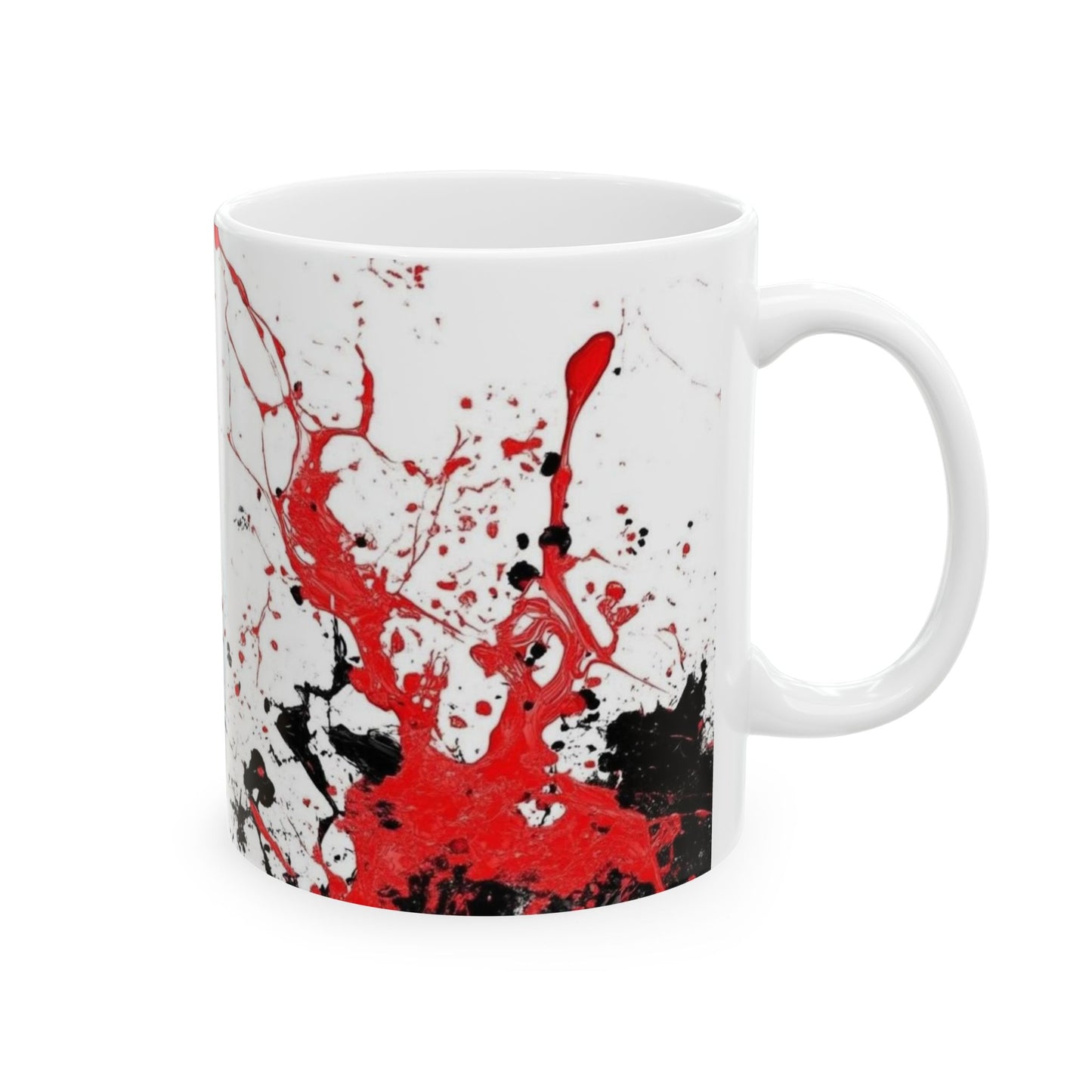 Artistic Splash Ceramic Mug, Custom Coffee Cup, Unique Gift for Art Lovers, Home Decor, Birthday Present, Valentine's Day