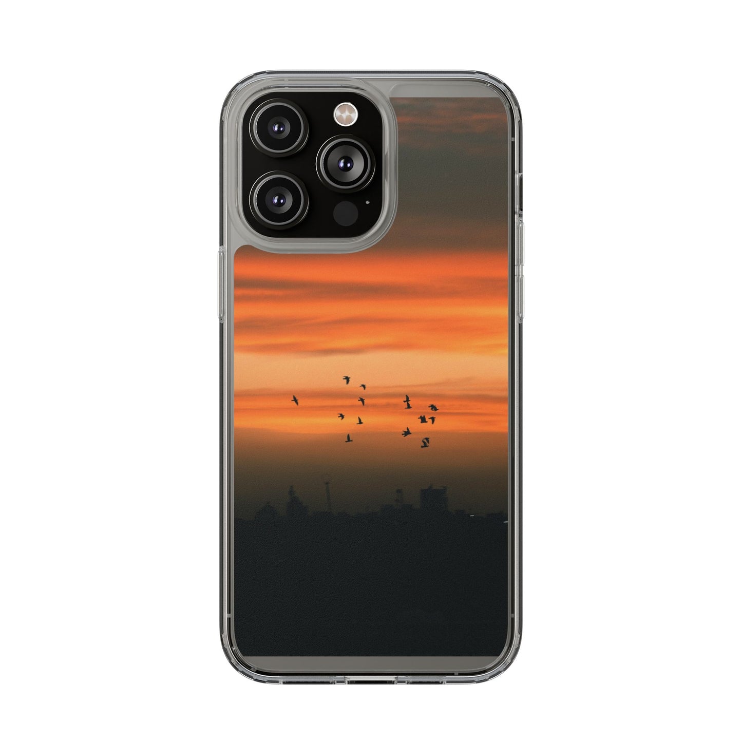 Aesthetic Phone Case – Beach Sunset with Birds