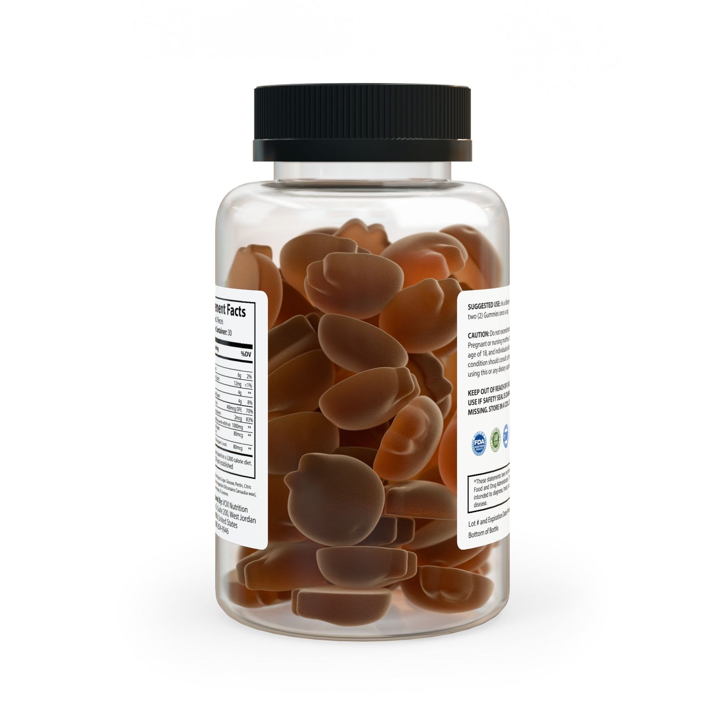 Apple Cider Vinegar Gummies – Detox & Digestive Support with Vitamin B12 – 60 Gummies