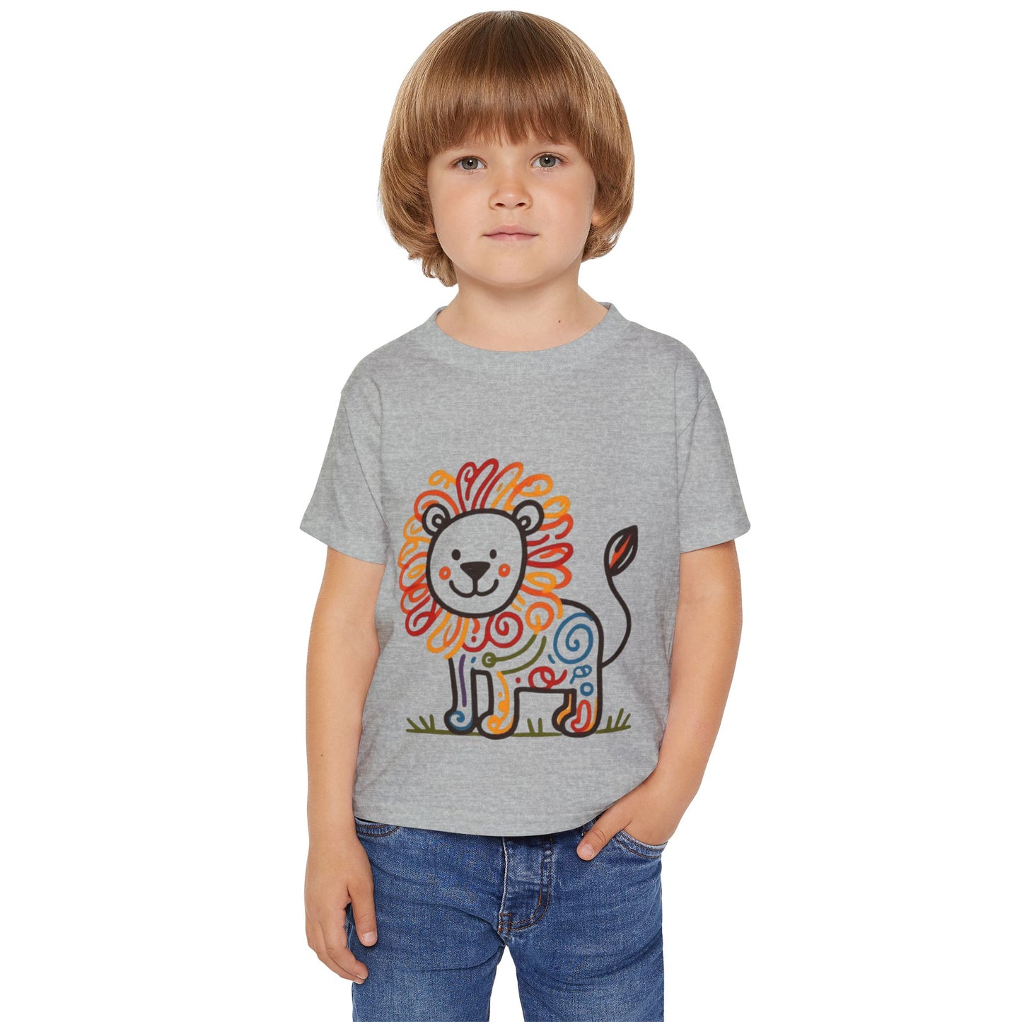 Adorable Lion Toddler T-Shirt, Cute Kids Tee, Baby Shower Gift, Birthday Present, Kids Apparel, Animal Lover Clothing
