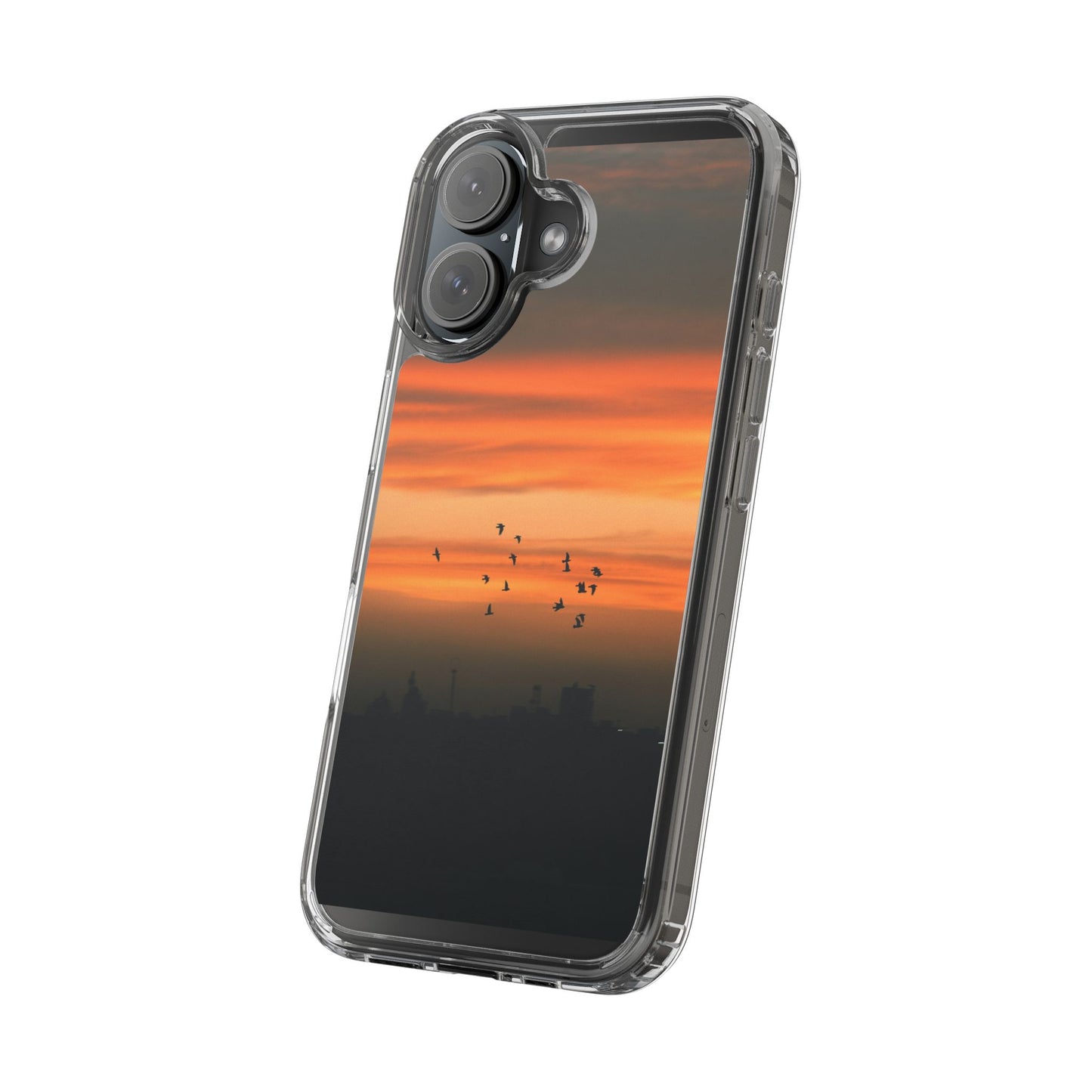 Aesthetic Phone Case – Beach Sunset with Birds