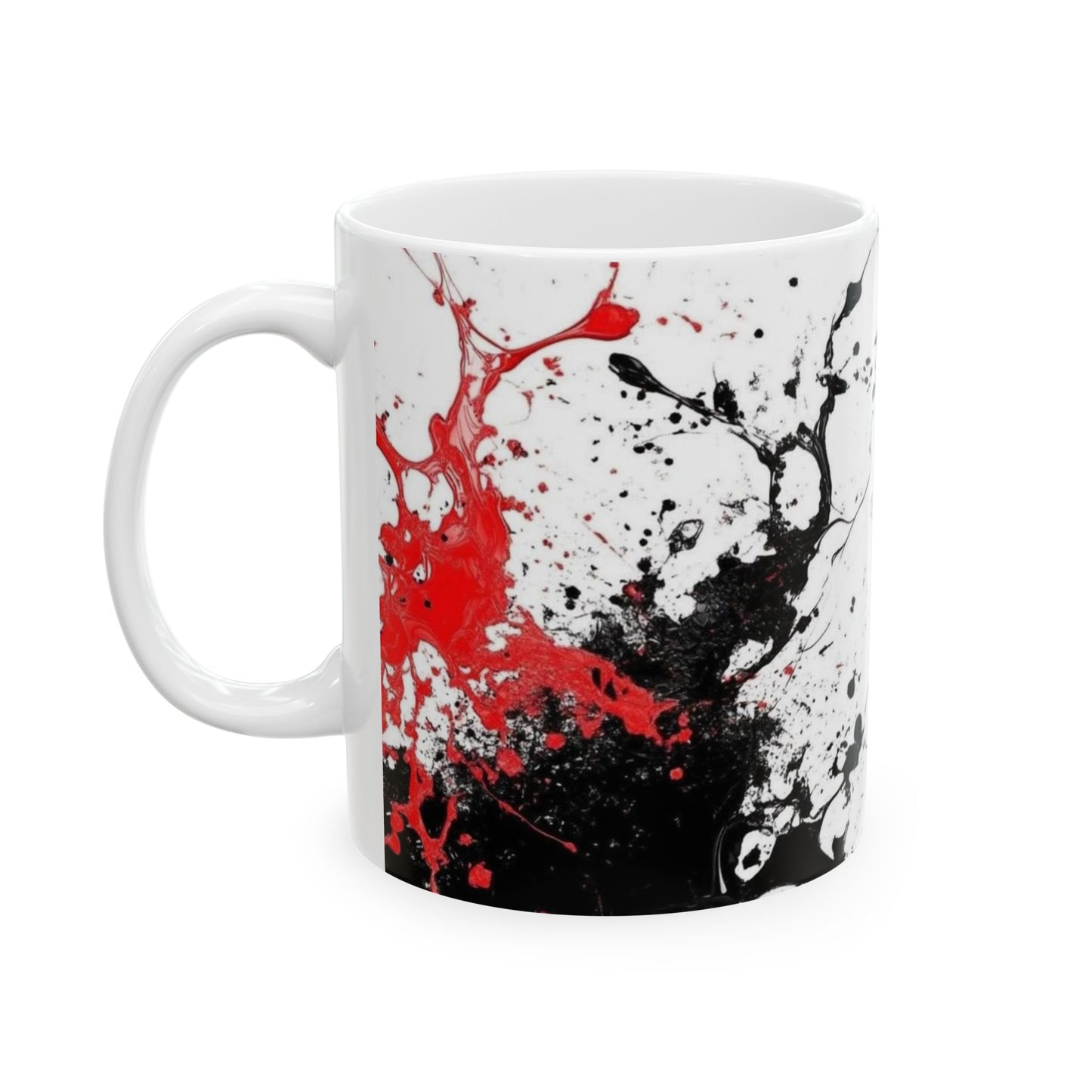 Artistic Splash Ceramic Mug, Custom Coffee Cup, Unique Gift for Art Lovers, Home Decor, Birthday Present, Valentine's Day
