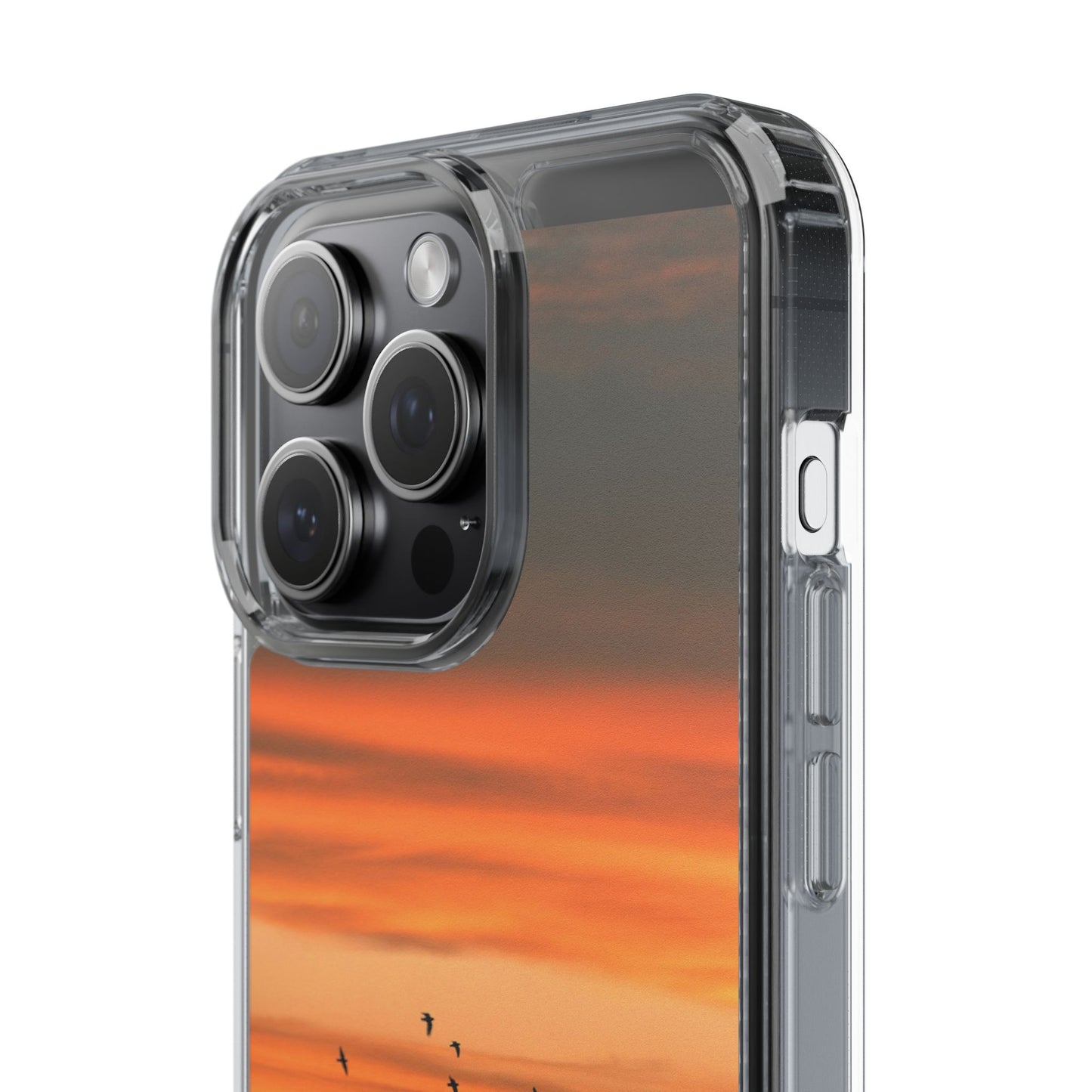 Aesthetic Phone Case – Beach Sunset with Birds