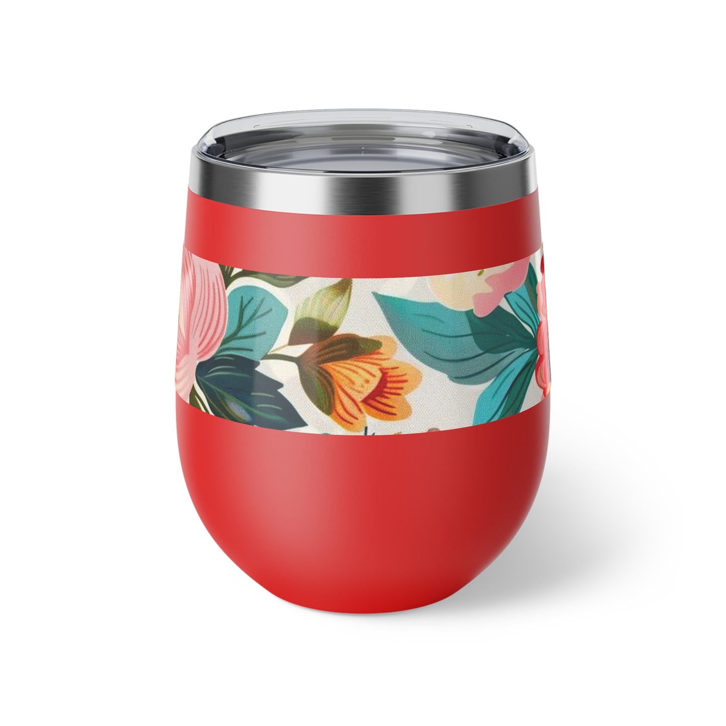 Floral Insulated Stainless Steel Tumbler | Hot & Cold Beverage Travel Cup | Stylish Eco Drinkware with Botanical Design