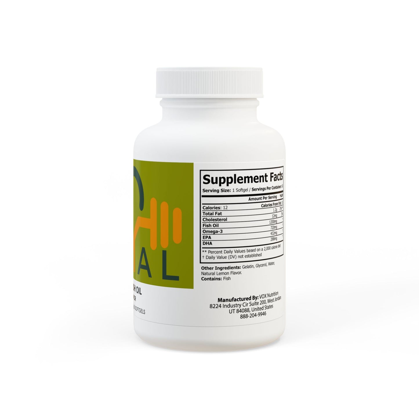 Omega-3 Fish Oil Supplement – 60 Softgels for Heart, Brain & Joint Health
