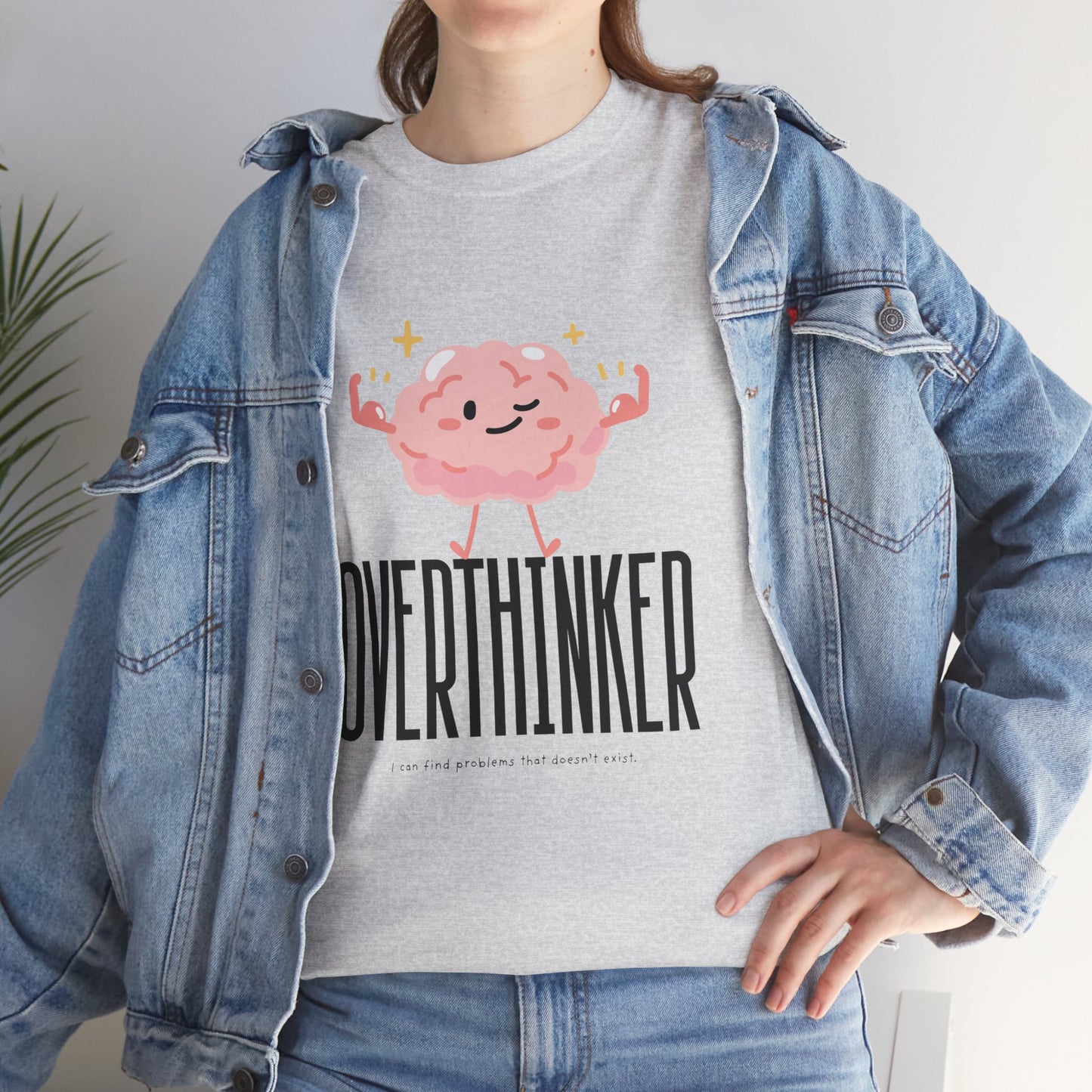 Cute Overthinker Tee, Funny Gift for Overthinkers, Casual Wear, Unisex Cotton T-Shirt, Anxiety Awareness Apparel, Relaxed Fit Top