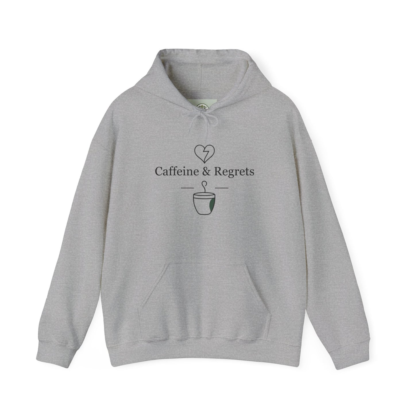 Caffeine & Regrets Hoodie, Unisex Sweatshirt for Coffee Lovers, Cozy Gift for Friends, Perfect for Fall and Winter
