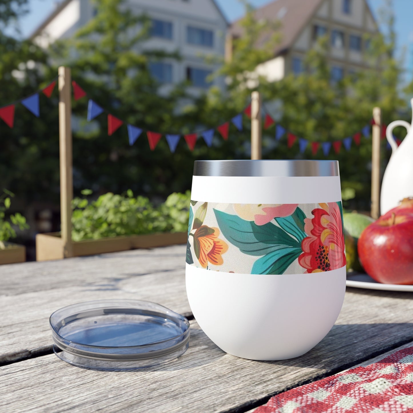 Floral Insulated Stainless Steel Tumbler | Hot & Cold Beverage Travel Cup | Stylish Eco Drinkware with Botanical Design