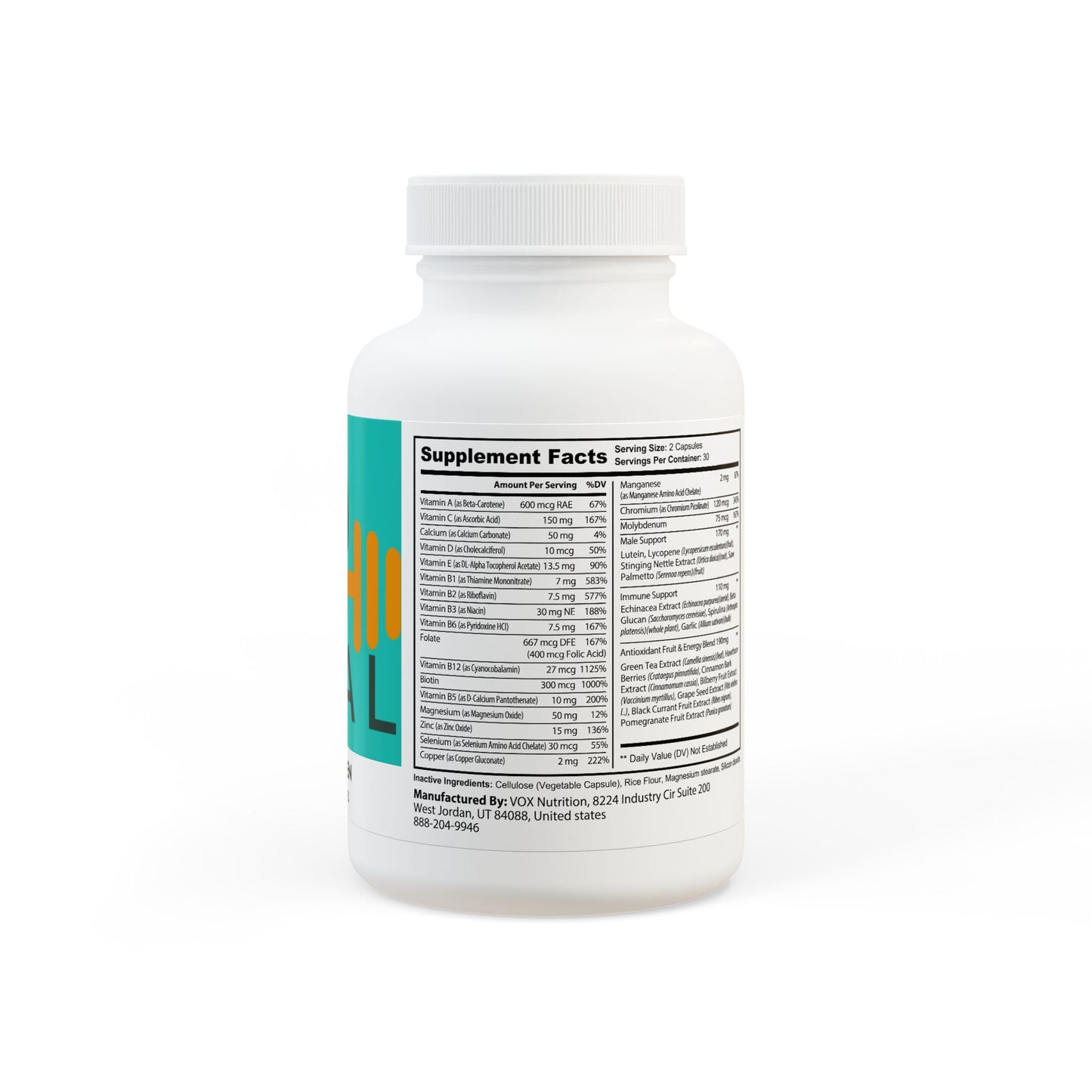 Men’s Multivitamin Supplement – Daily Wellness & Performance Support – 60 Capsules
