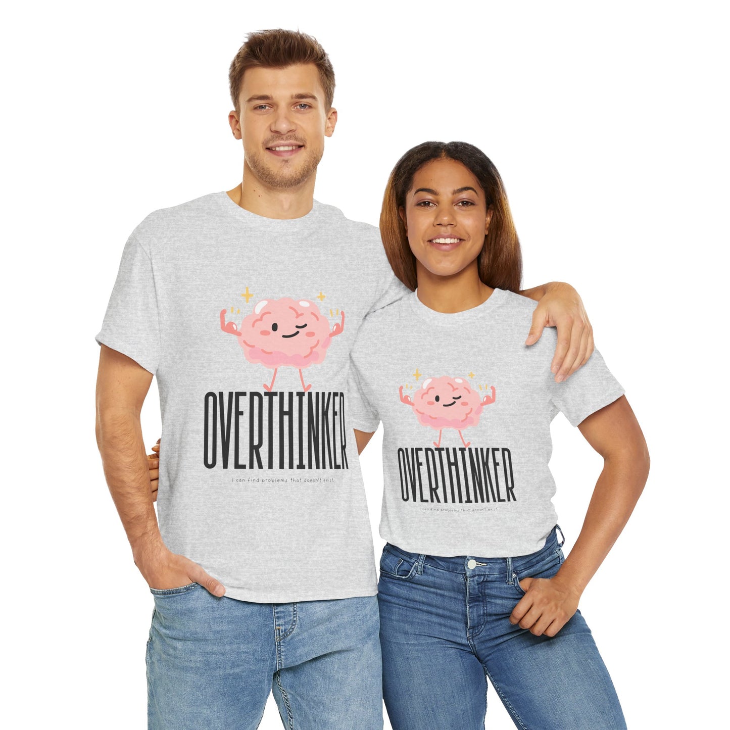 Cute Overthinker Tee, Funny Gift for Overthinkers, Casual Wear, Unisex Cotton T-Shirt, Anxiety Awareness Apparel, Relaxed Fit Top
