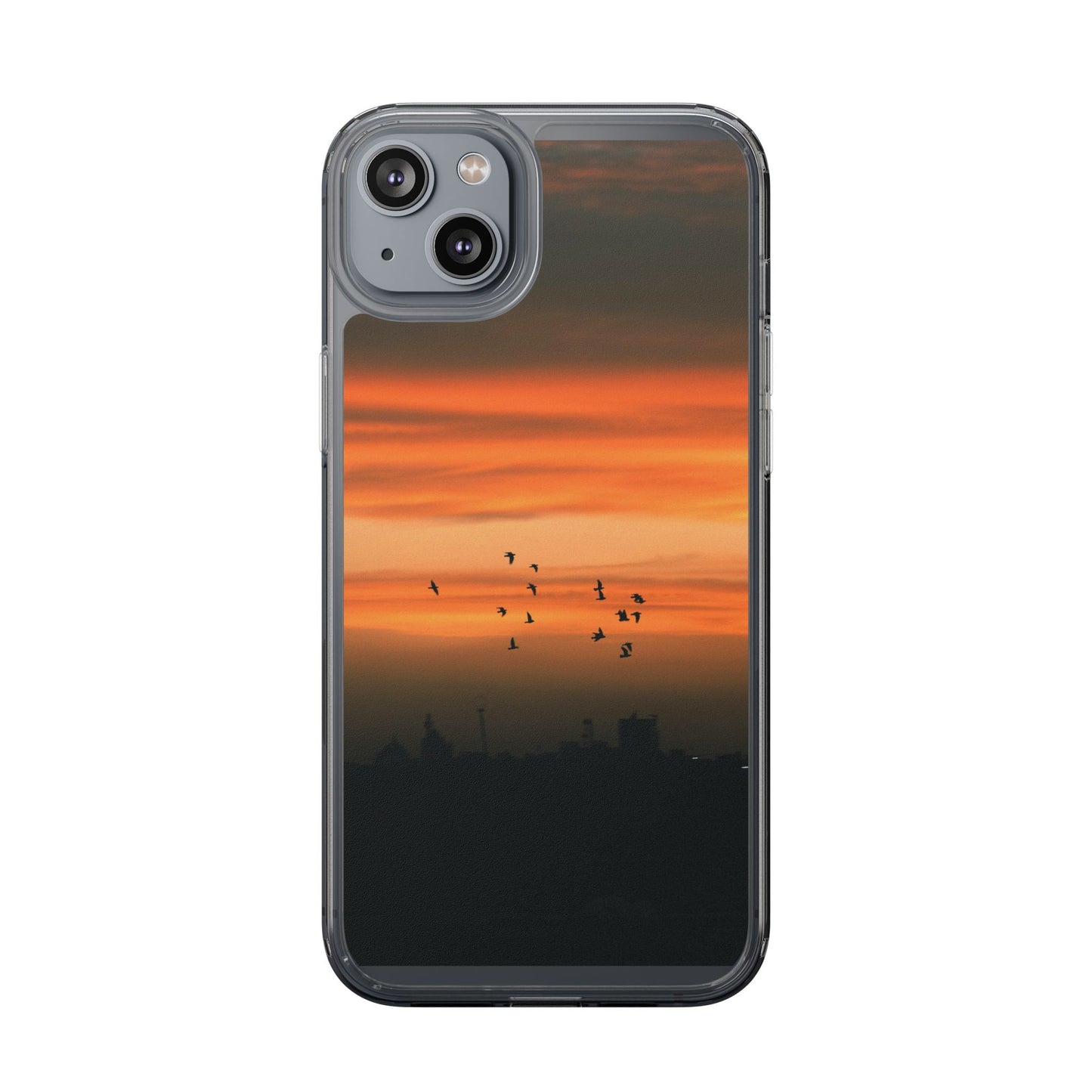 Aesthetic Phone Case – Beach Sunset with Birds