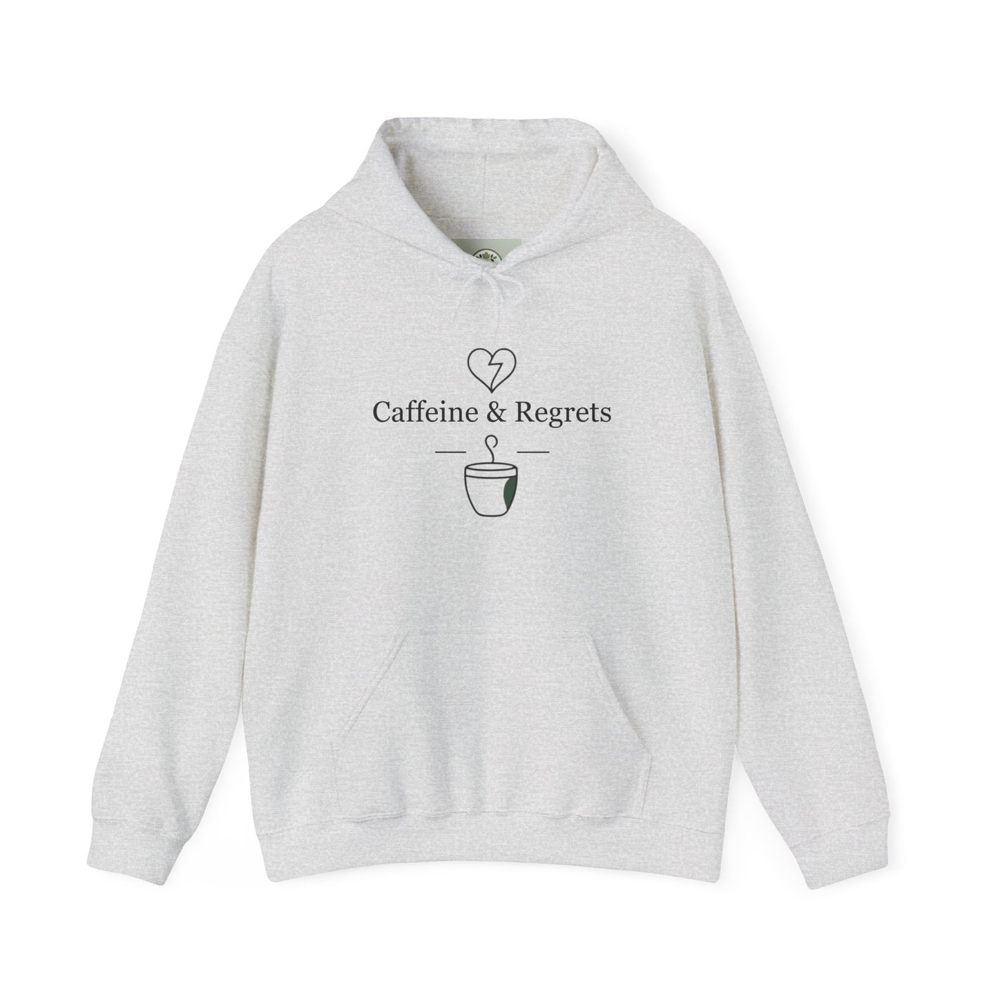 Caffeine & Regrets Hoodie, Unisex Sweatshirt for Coffee Lovers, Cozy Gift for Friends, Perfect for Fall and Winter