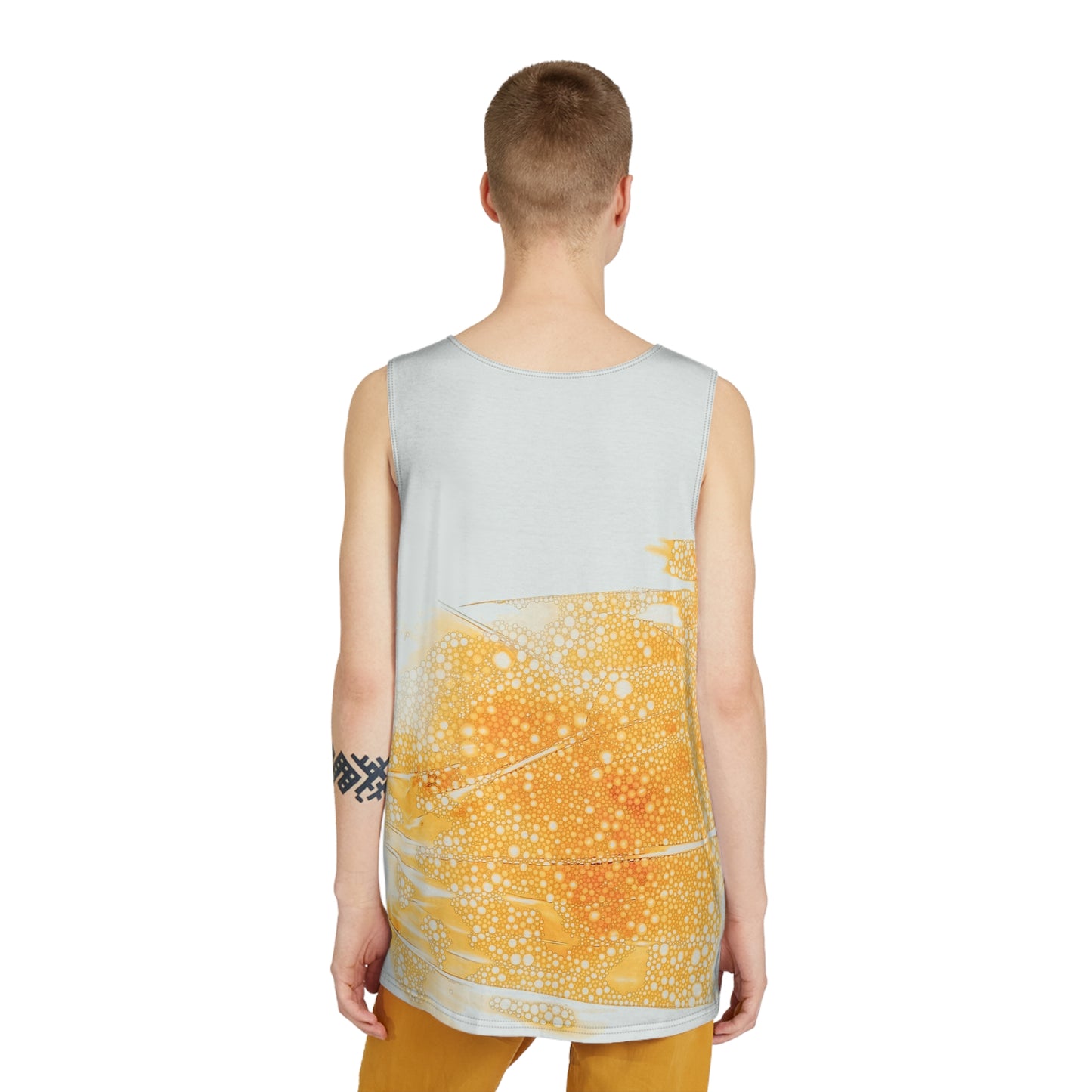 Men's Ocean Wave Tank Top, Summer Sleeveless Shirt, Beachwear for Men, Casual Fitness Top, Vacation Essentials, Trendy Apparel