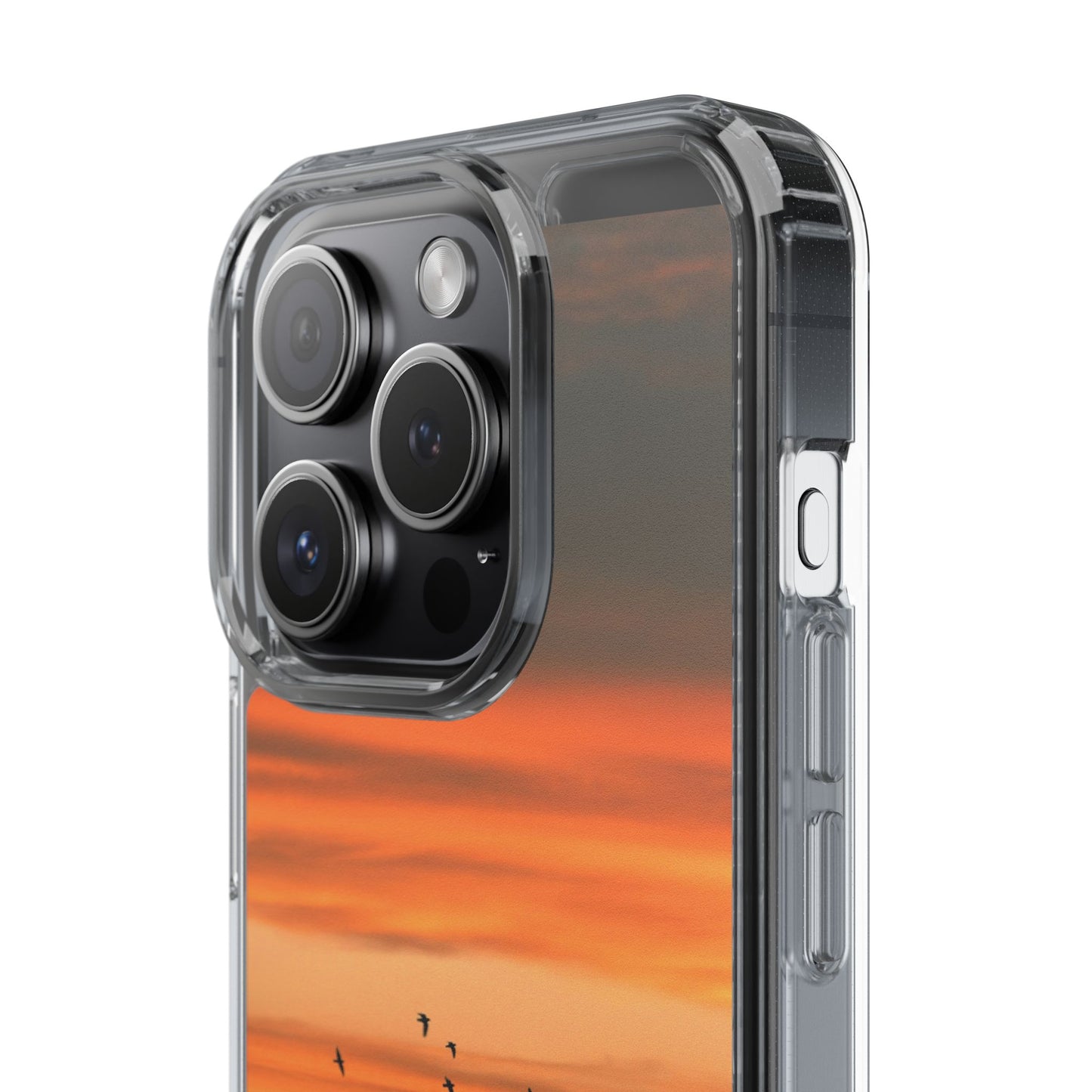 Aesthetic Phone Case – Beach Sunset with Birds
