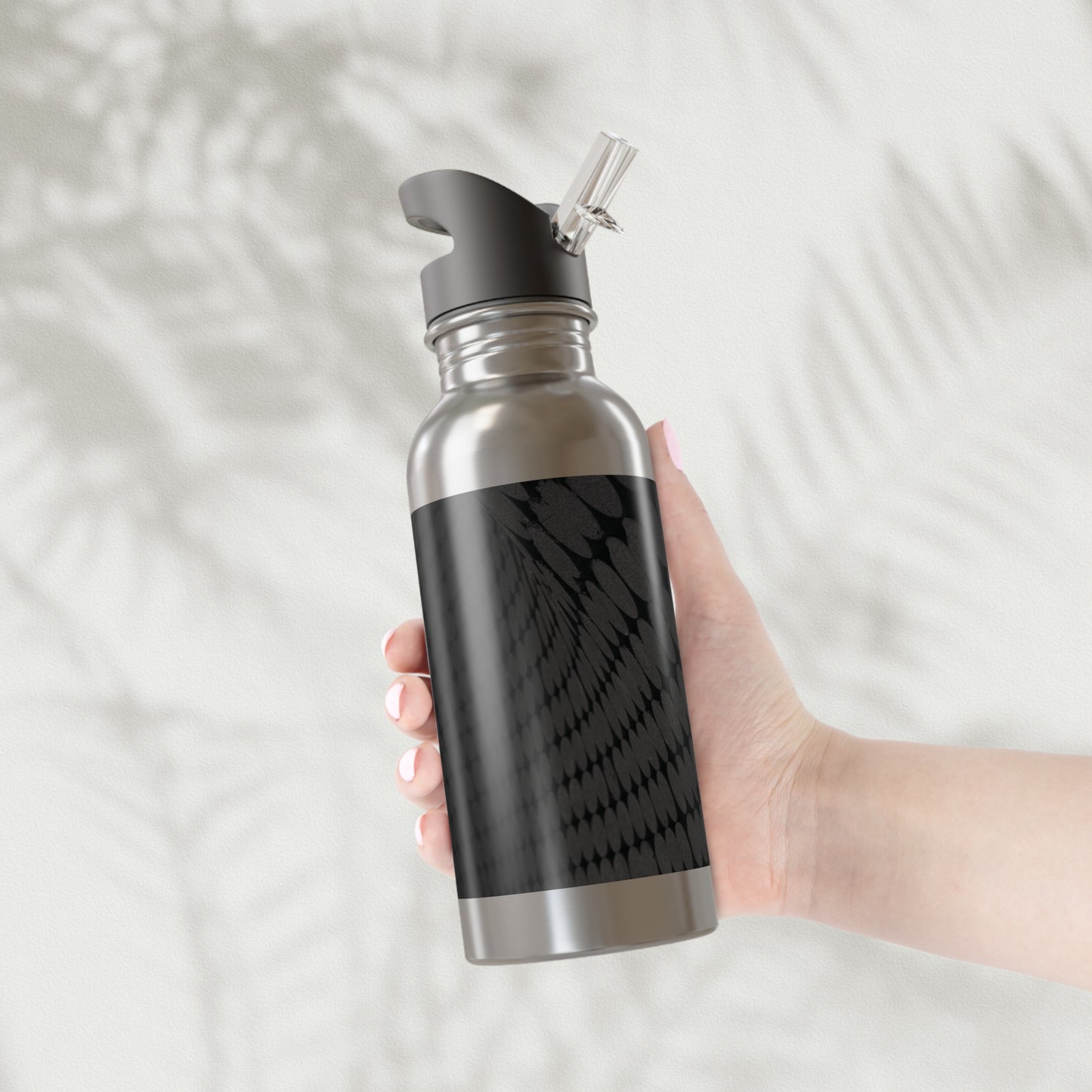 Stylish Stainless Steel Water Bottle | 20oz with Straw, Eco-Friendly, Sports Water Bottle, Travel Hydration, Gift for Fitness Lovers