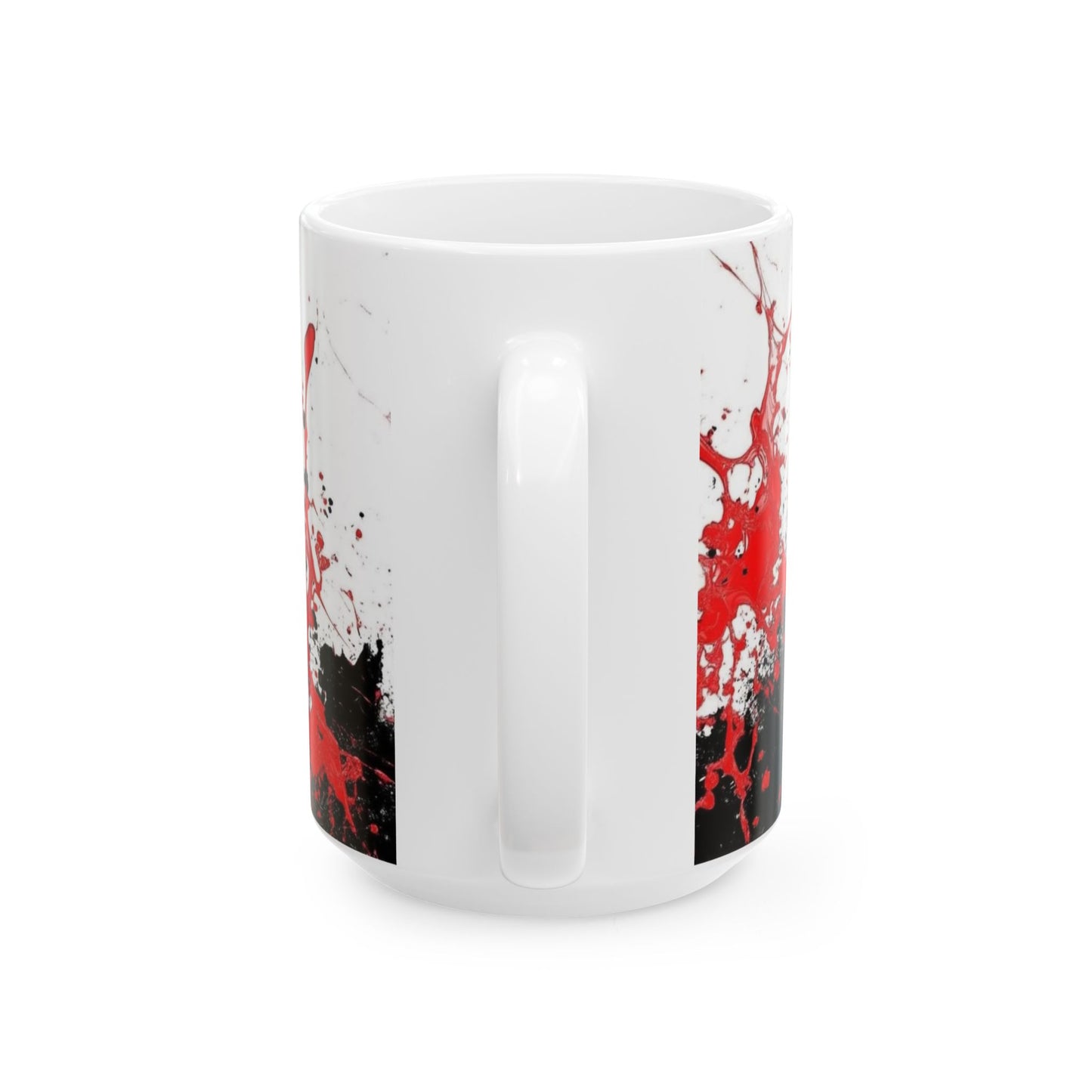 Artistic Splash Ceramic Mug, Custom Coffee Cup, Unique Gift for Art Lovers, Home Decor, Birthday Present, Valentine's Day