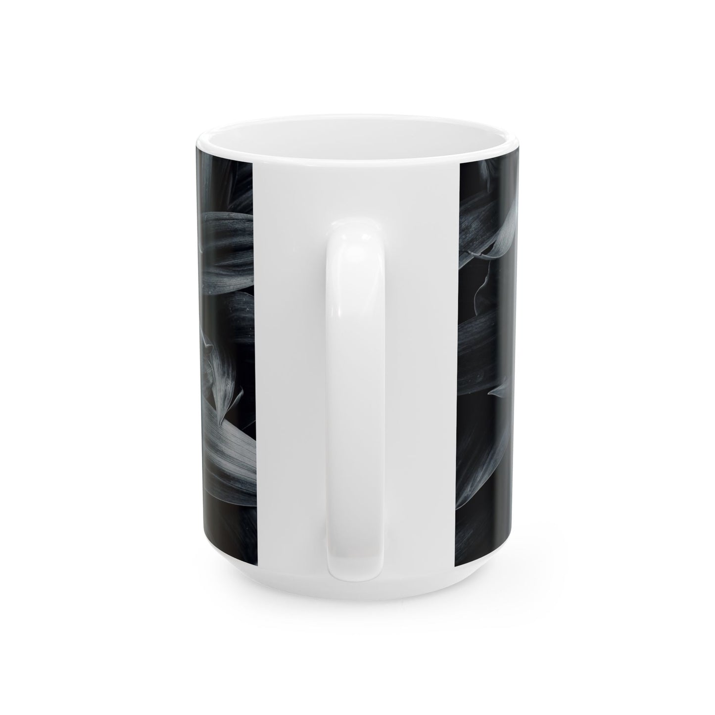 Elegant Black Floral Ceramic Mug | Stylish Coffee Cup Perfect for Home, Office, Gifts, Birthdays - Stylish Ceramic Mug, Unique Coffee Cup, Perfect Gift Idea, Office Essential, Home Decor, Birthday Present