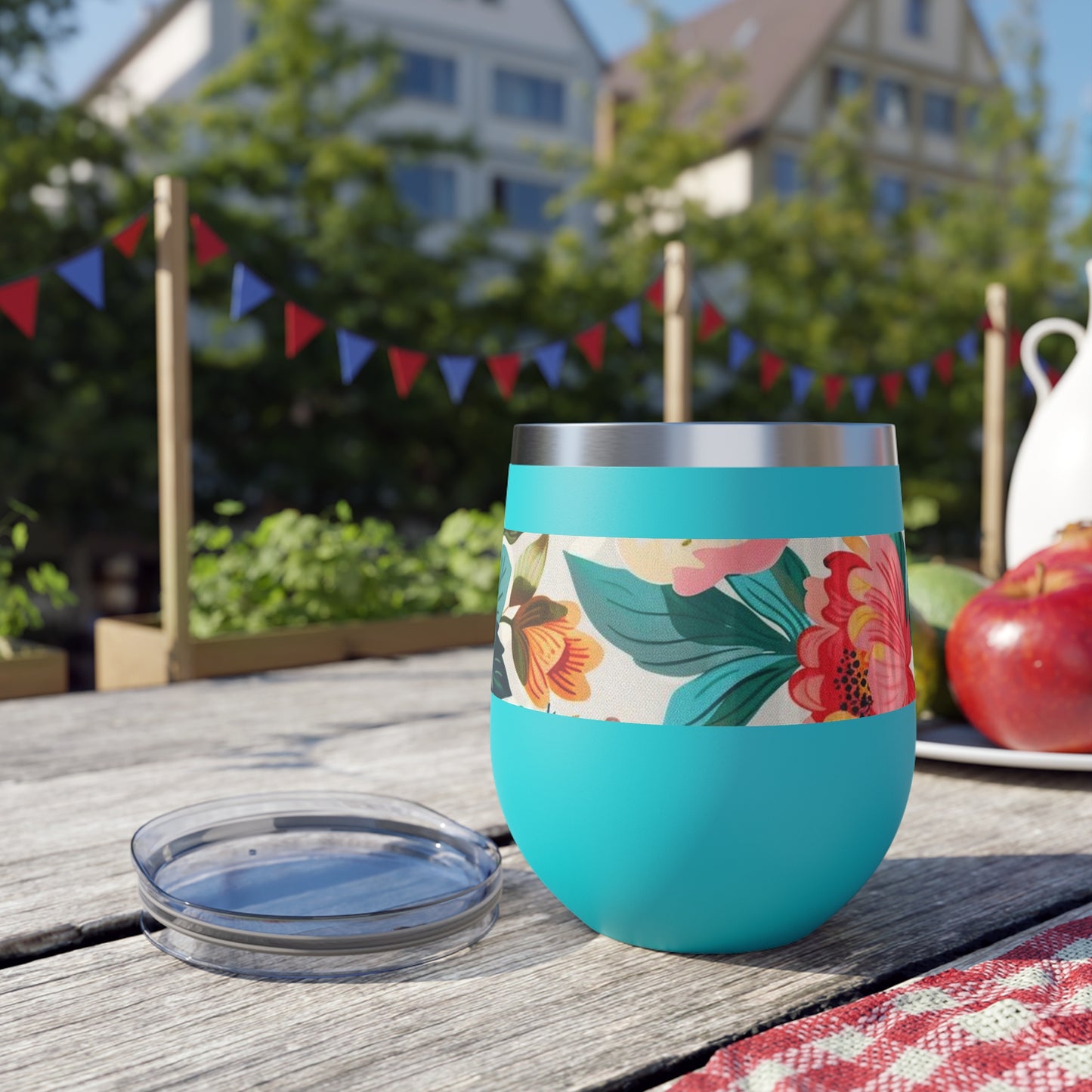 Floral Insulated Stainless Steel Tumbler | Hot & Cold Beverage Travel Cup | Stylish Eco Drinkware with Botanical Design